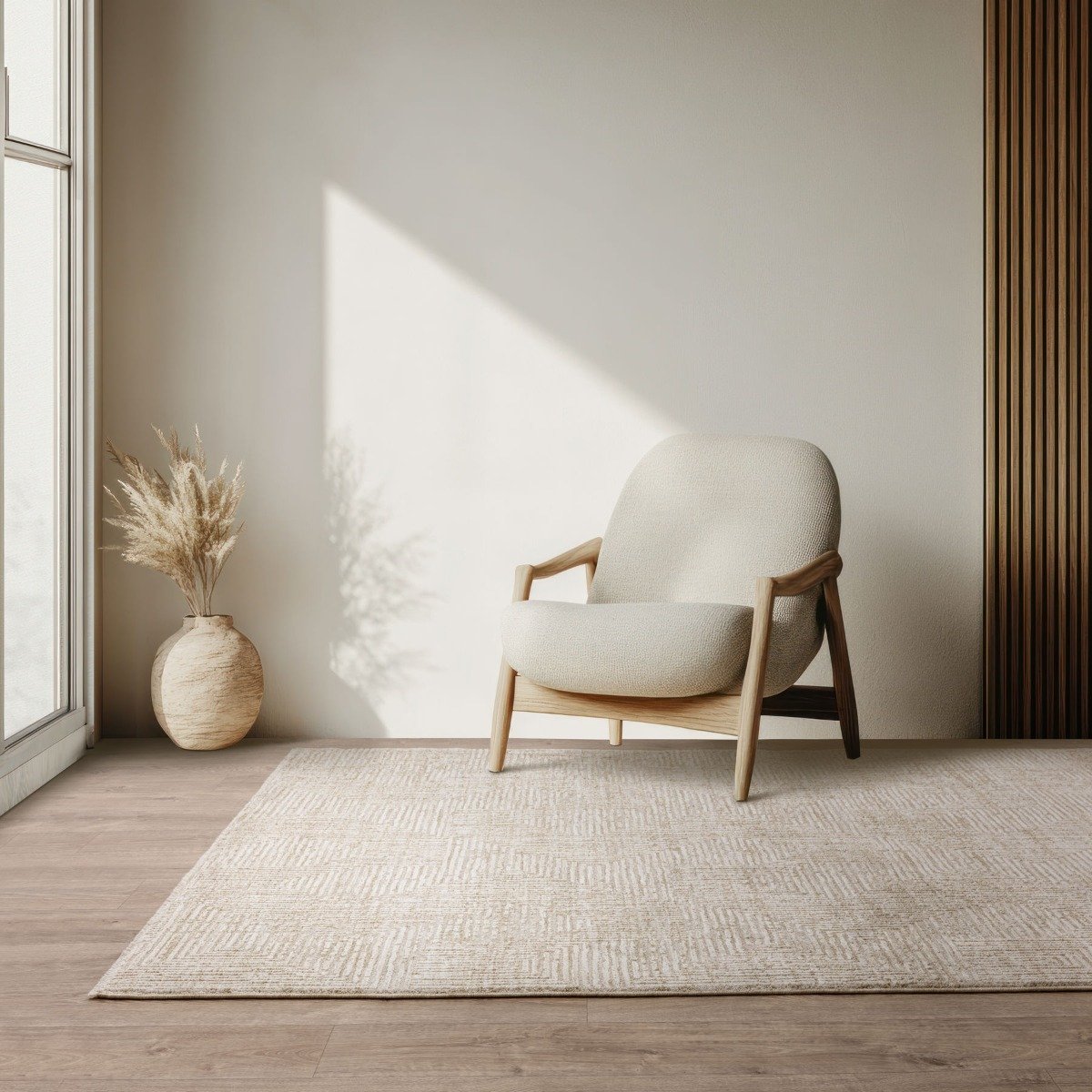 Mega Flooring Beige Modern Abstract Rug - 120 x 160cm