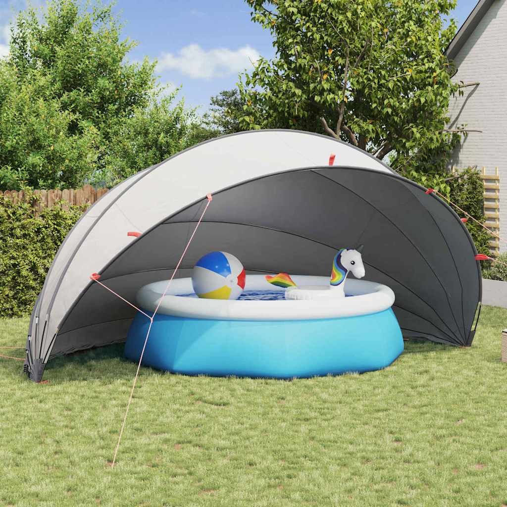 Walplus Polyester Pool Dome - Grey and Orange - 592 x 590 x 275 cm