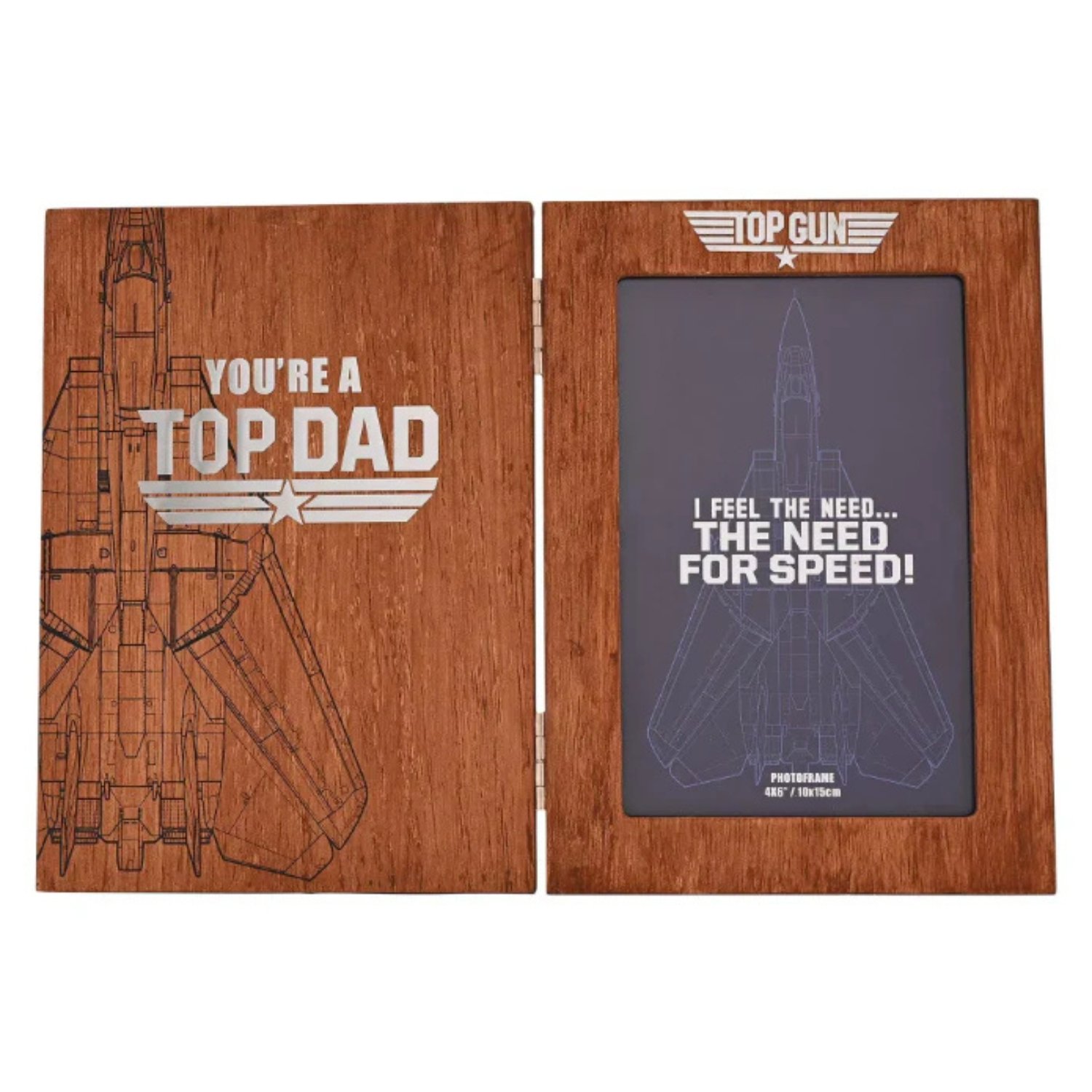 Widdop Top Dad Folding Photo Frame - Brown