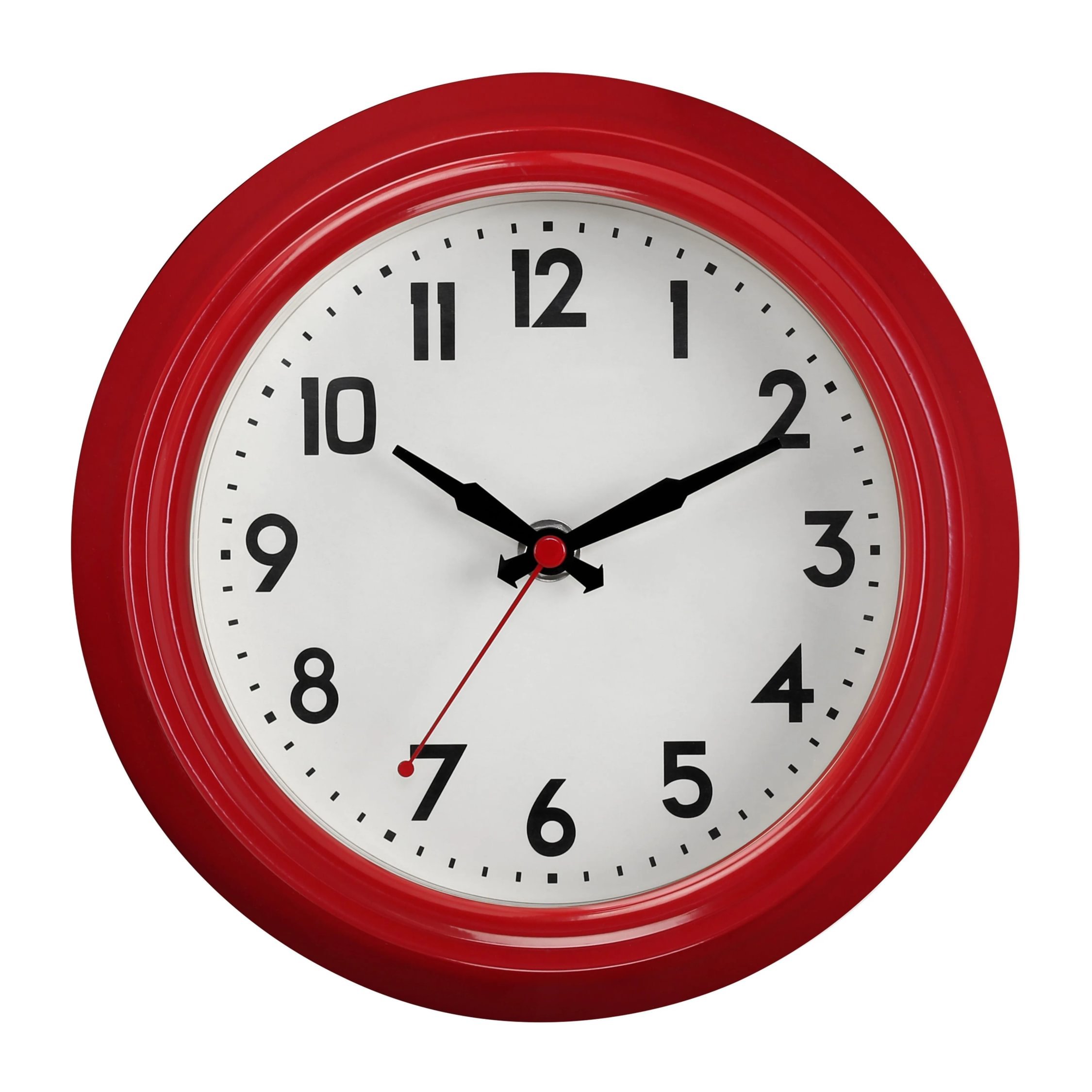 Orsina Maddox Metal Wall Clock - Red