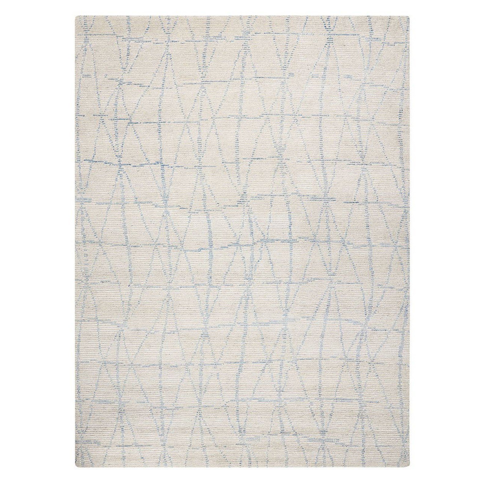 Mega Flooring White Handmade Geometric Rug - 168 x 226cm