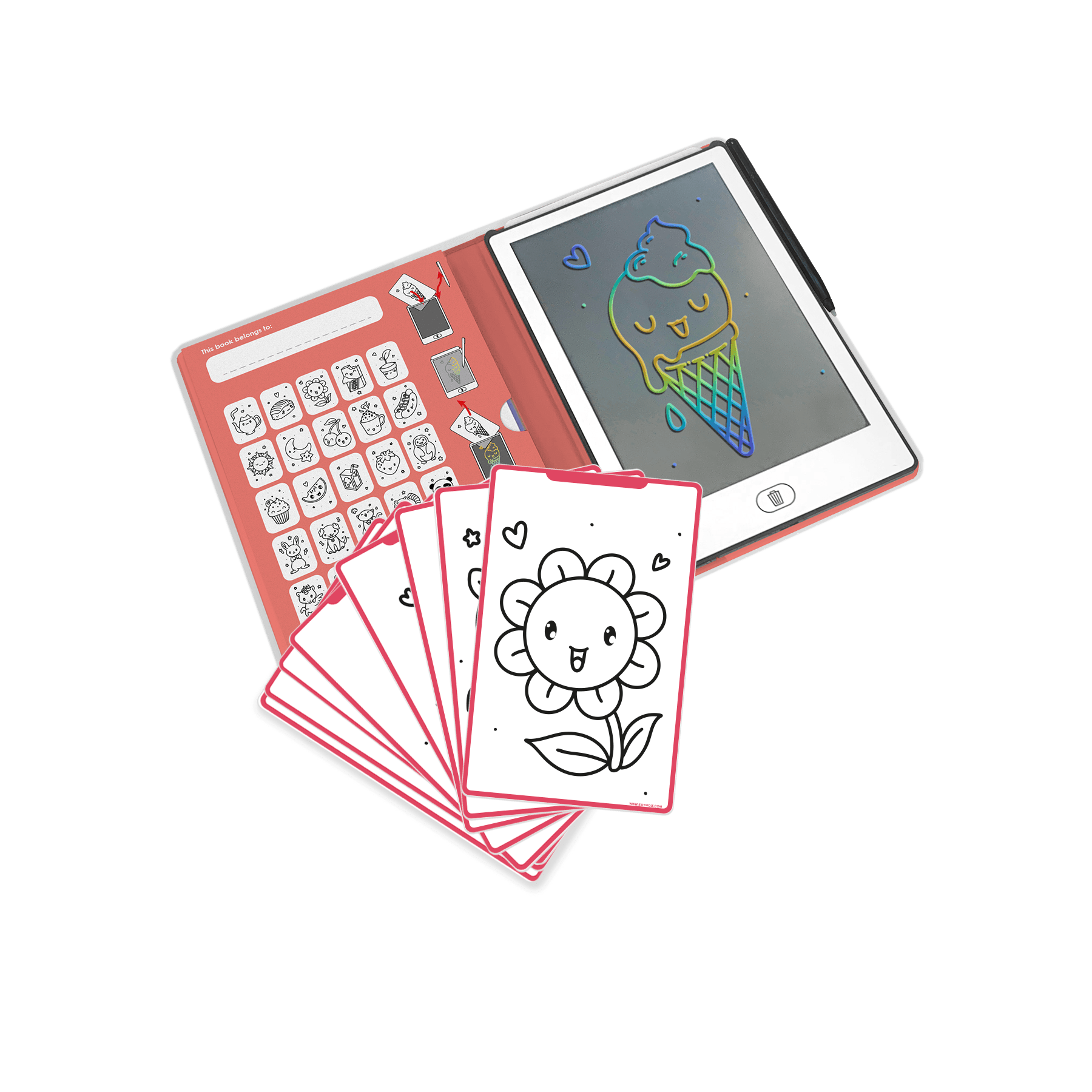 KIDYWOLF KIDYDRAW MINI LCD Drawing Tablet Kawaii