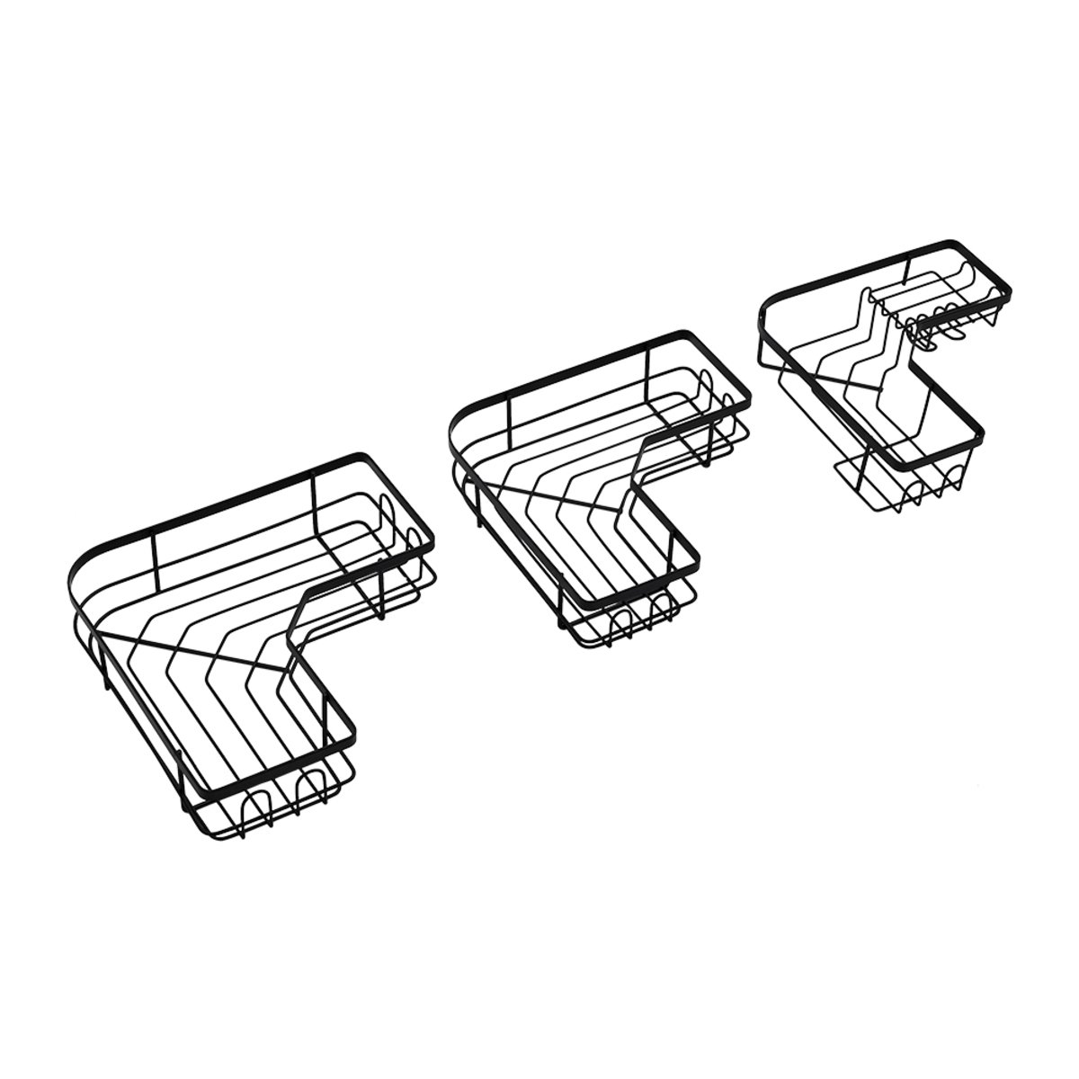 Living and Home 3-Piece Corner Shower Caddy Set