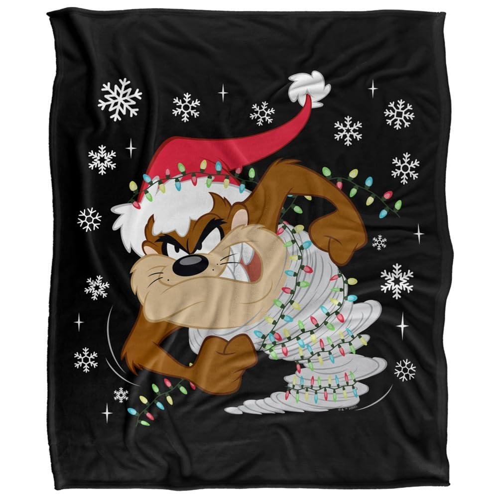 Looney Tunes Taz Christmas Lights Blanket - 147cm x 91cm