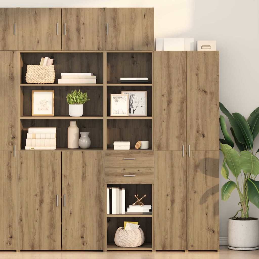 Walplus Engineered Wood Highboard - Oak - 45 x 42.5 x 185 cm