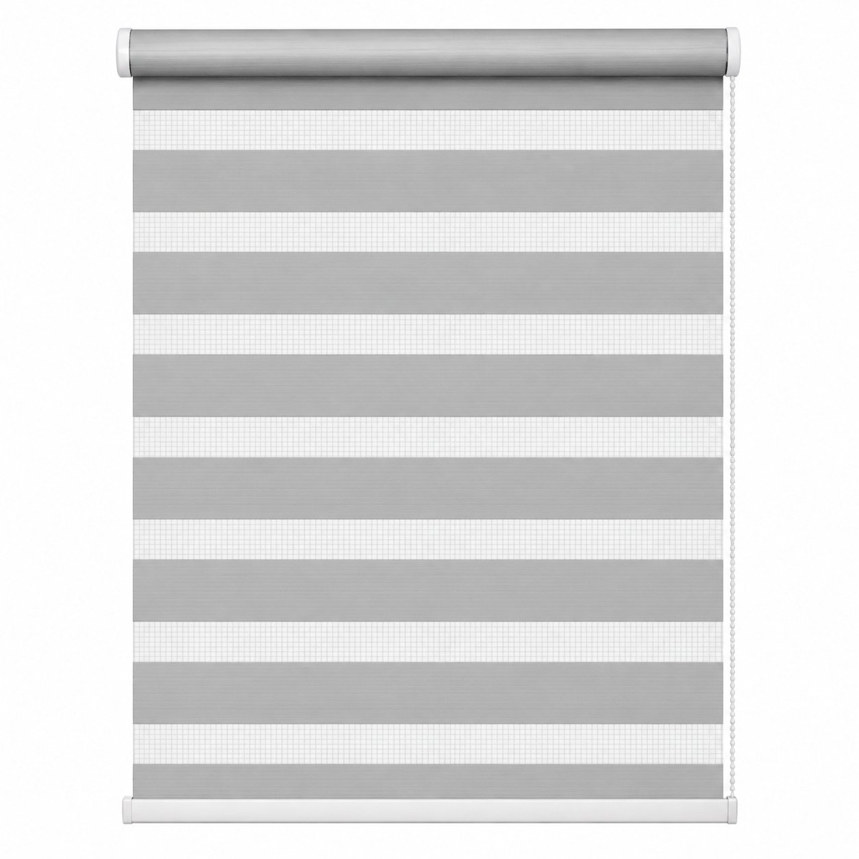 New Edge Blinds Silver Day & Night Zebra Roller Blind - 150cm x 165cm