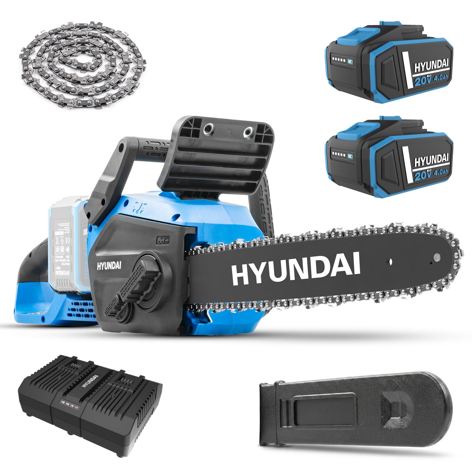 Hyundai HY40CCS350 40V Cordless Chainsaw with 4Ah Battery - 35cm