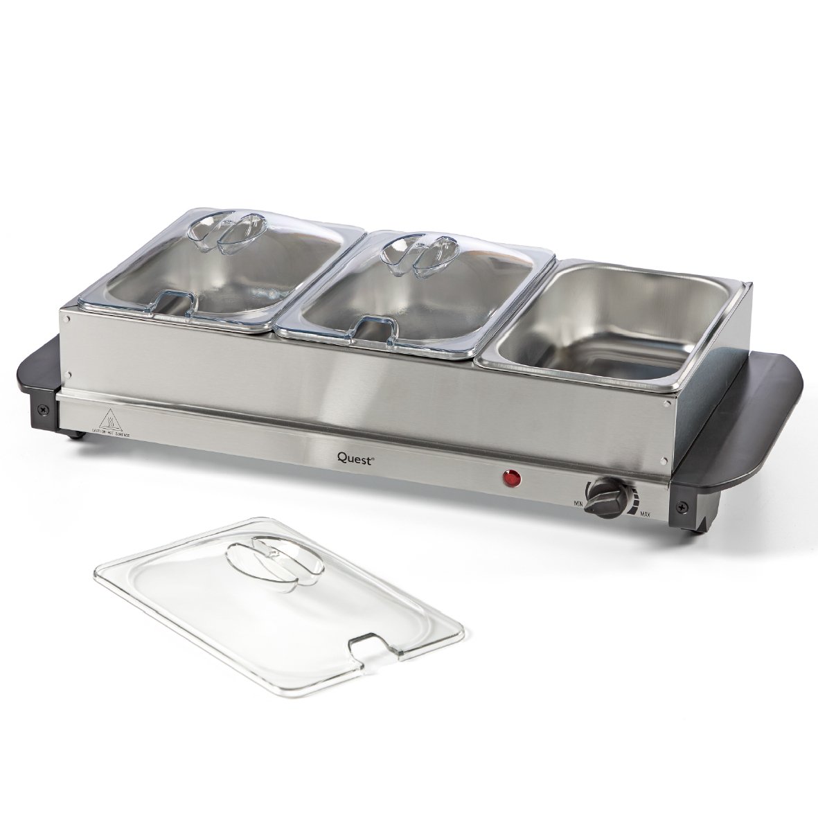Quest Compact Buffet Server & Warming Tray  With 3 x 1.2L Trays