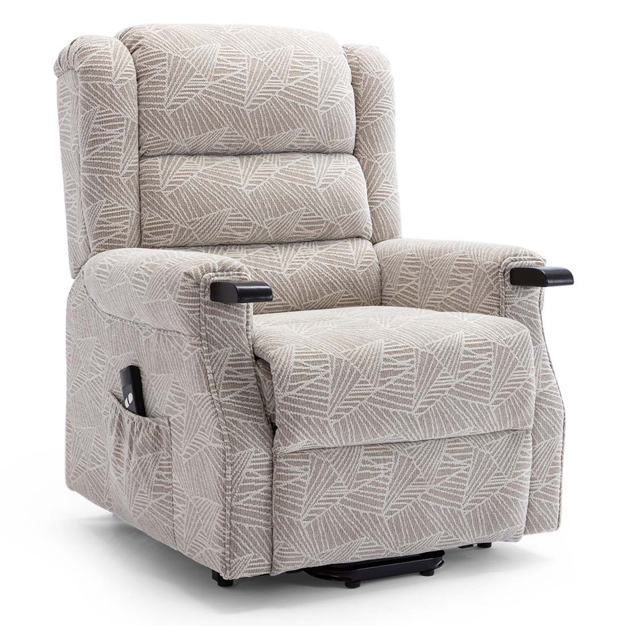 Furniture Online Ashfield Fabric Single Motor Rise Recliner Mobility Chair Cream