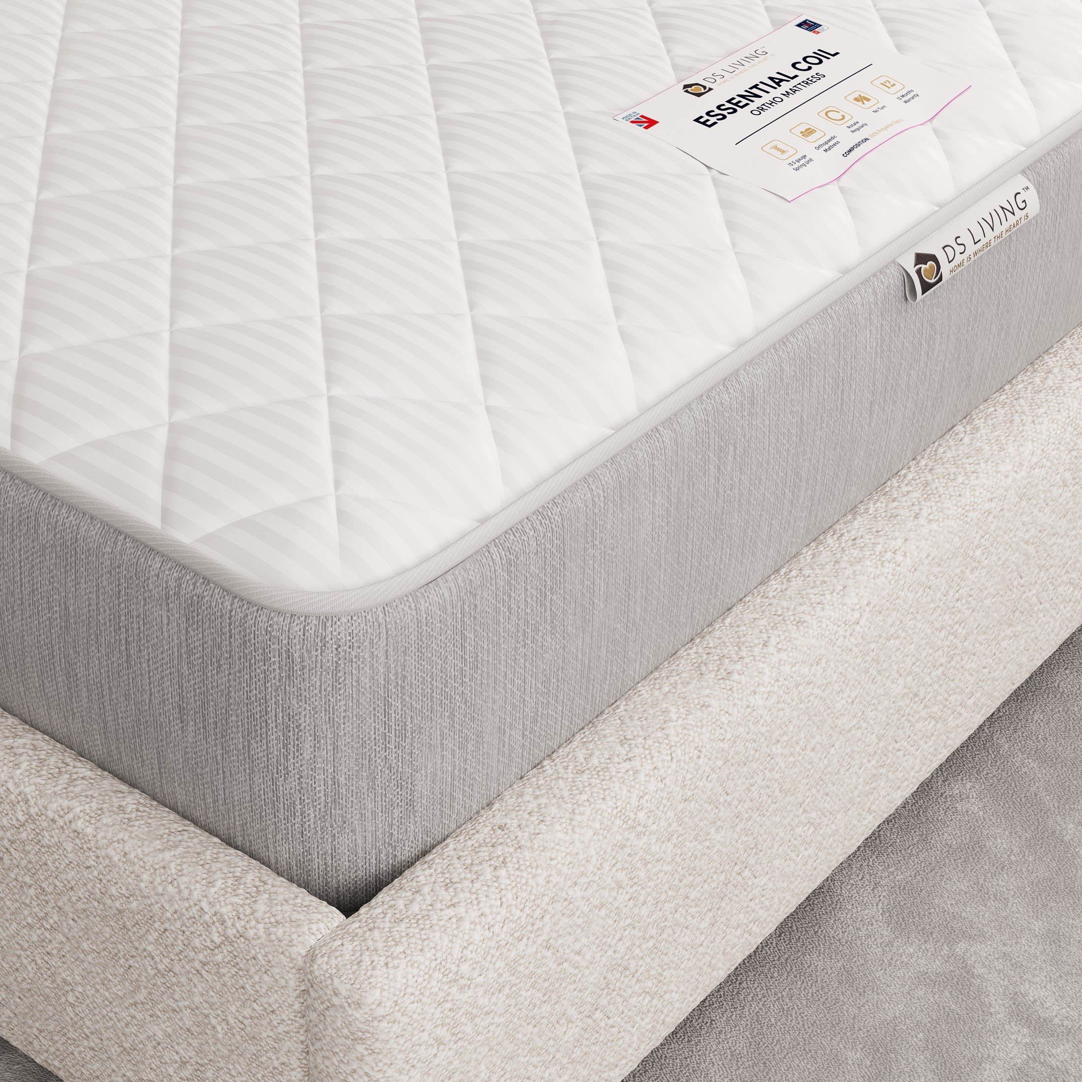 DS Living Classic Comfort Orthopaedic Open Coil Support Mattress - Small Single
