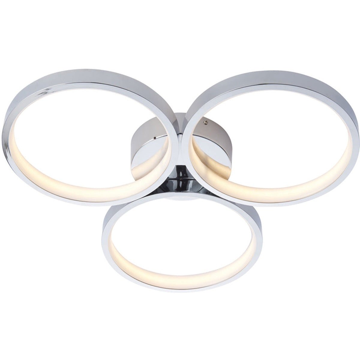 Loops Direct LED Semi Flush Ceiling Light - Chrome