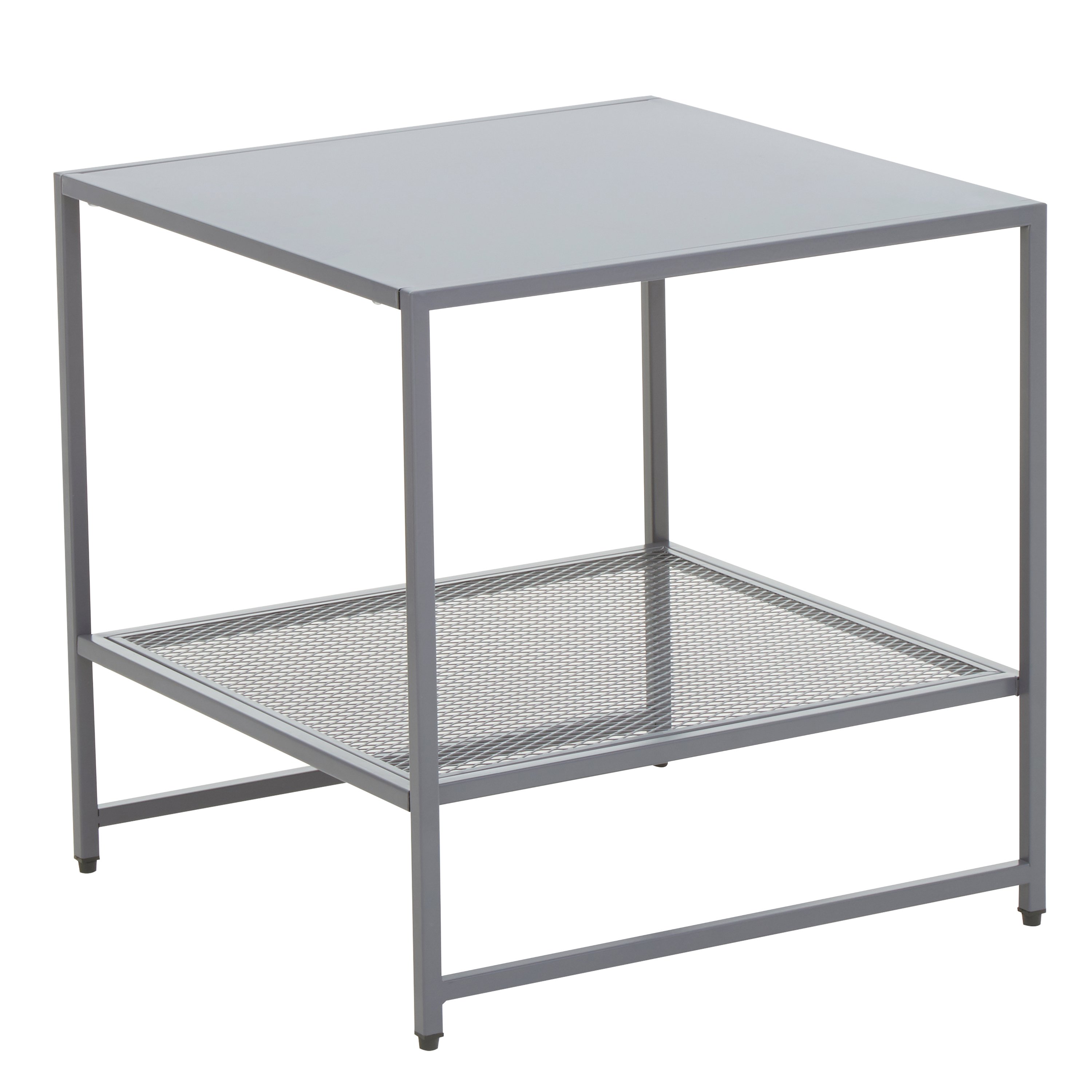 Orsina Metal Square Side Table - Grey