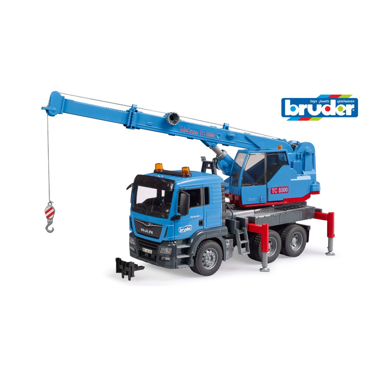 Bruder 1:16 MAN TGS Crane Truck - Blue