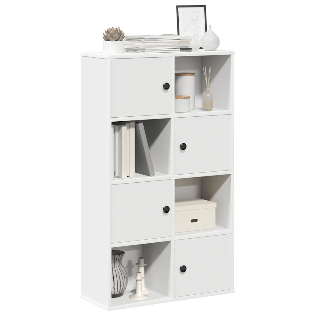 Walplus Engineered Wood Bookcase - White - 60 x 24 x 101.5 cm