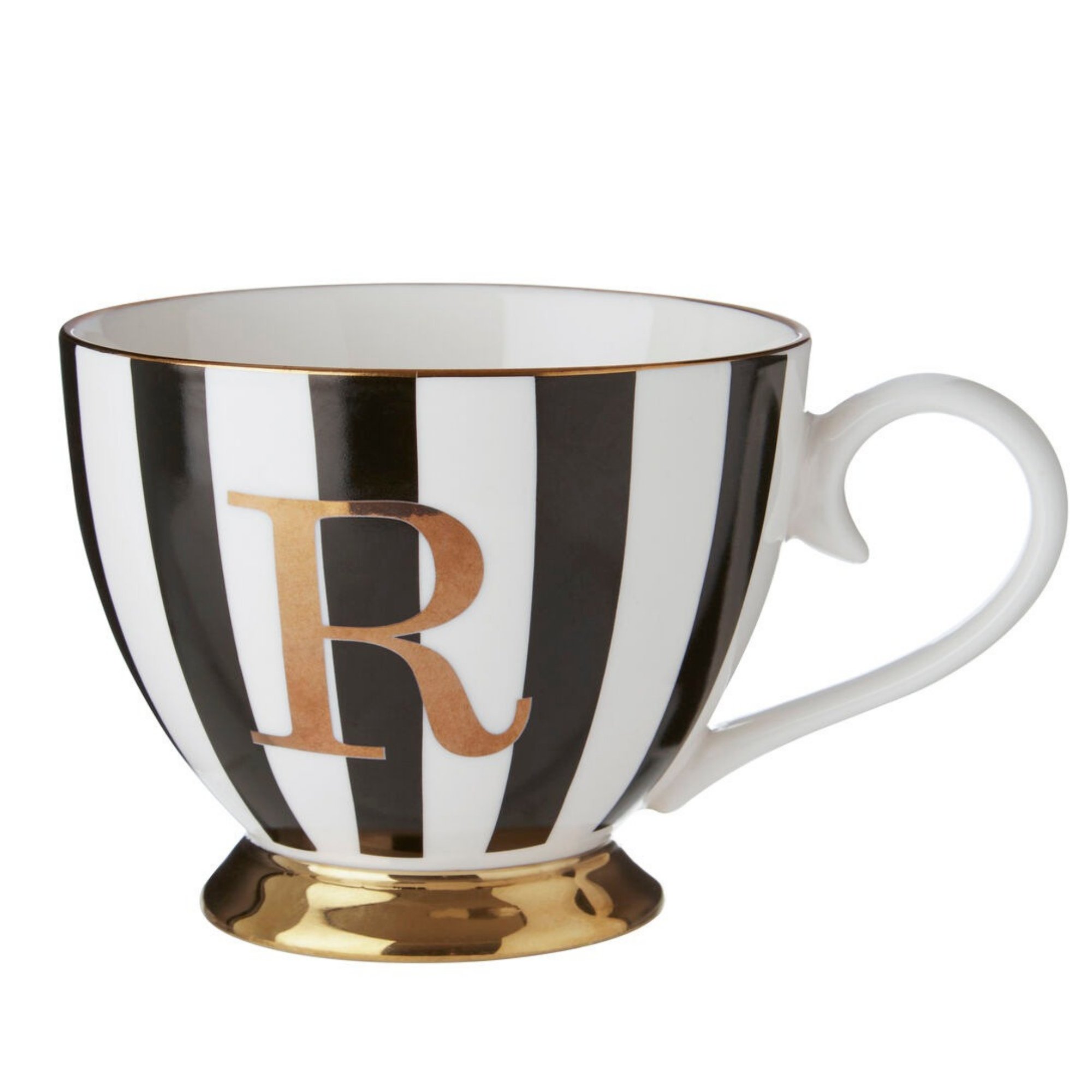 Orsina Duchess R Monogram Mug – Black and White