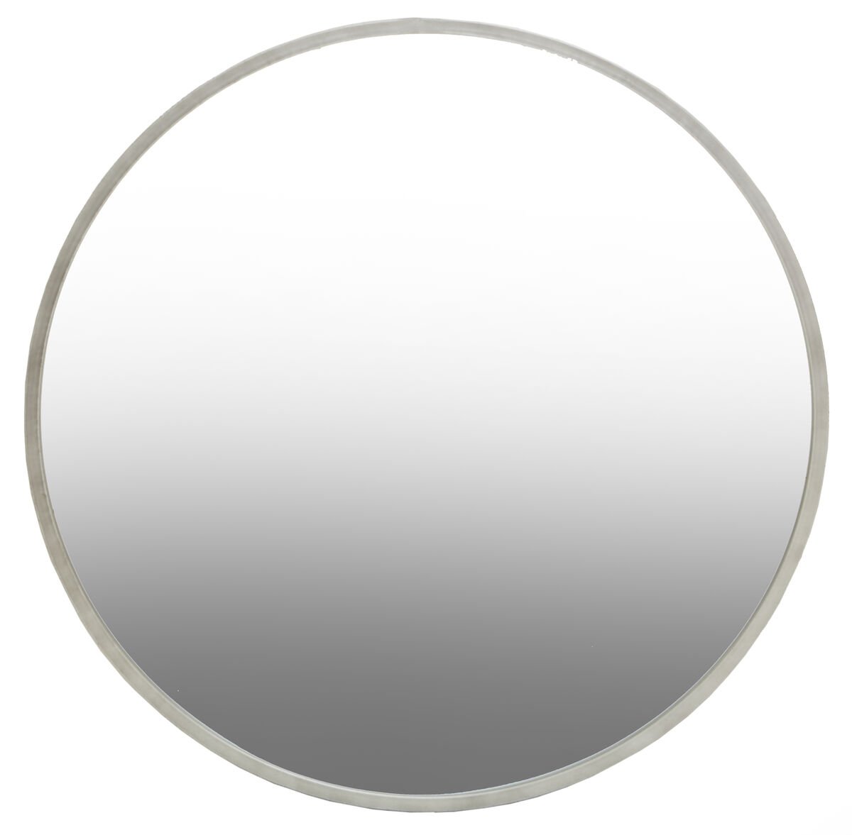 Orsina Saska Large Antique Round Wall Mirror – Silver