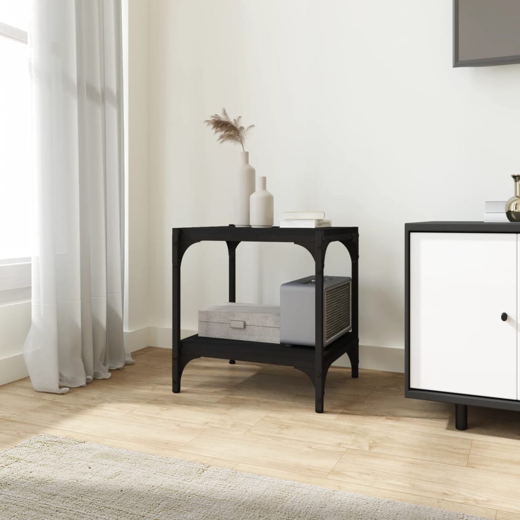 Walplus Engineered Wood TV Cabinet - Black - 40 x 33 x 41 cm