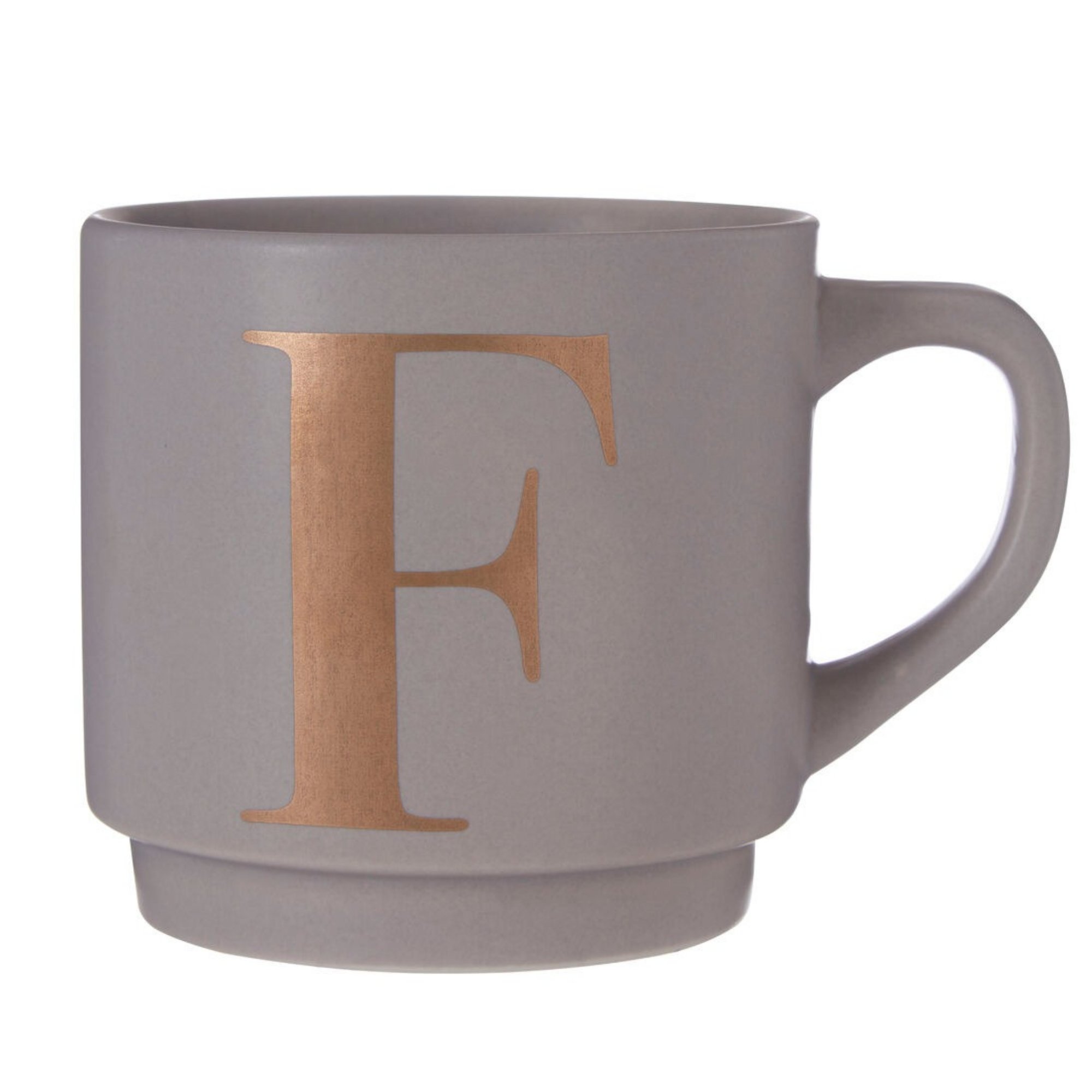 Orsina Signet F Monogram Mug – Grey