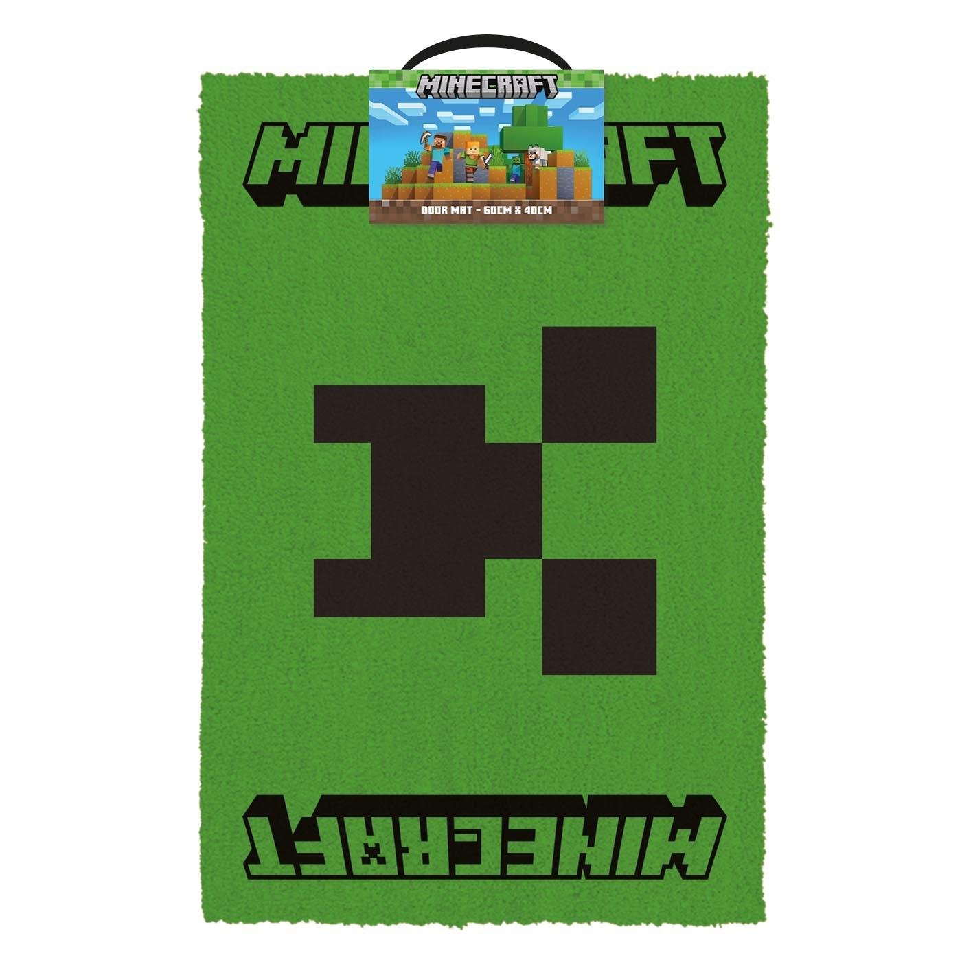 Minecraft Face Creeper Door Mat - Green