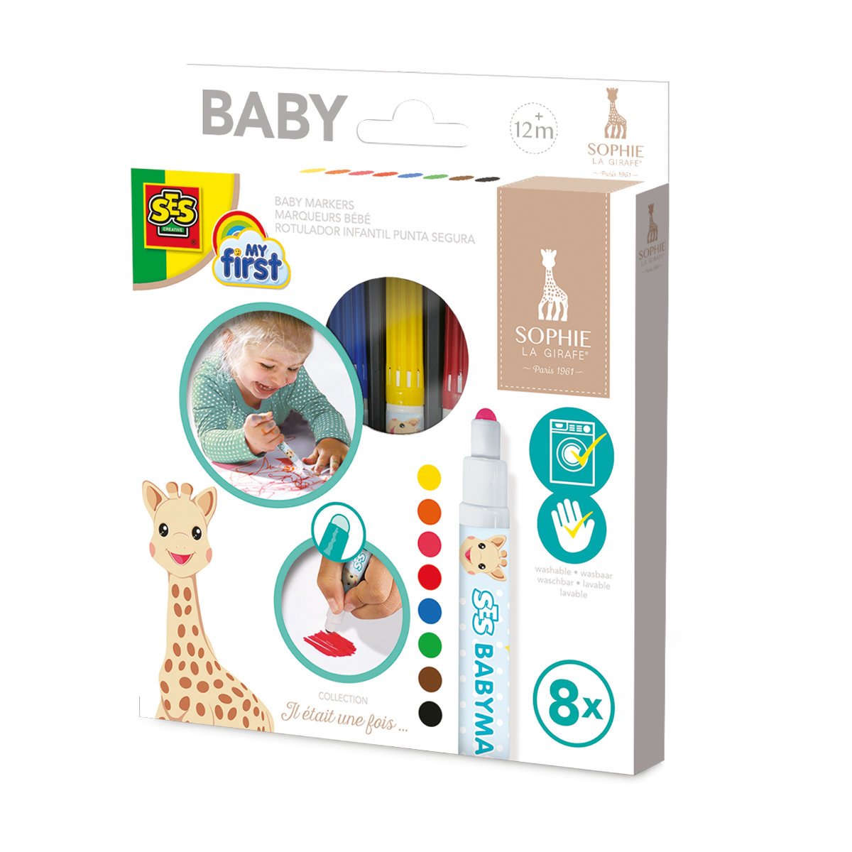 SES Creative Sophie The Giraffe Baby Marker Pens Craft Set