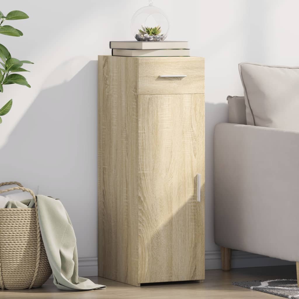 Walplus Engineered Wood Sideboard - Sonoma Oak - 30 x 42.5 x 93 cm
