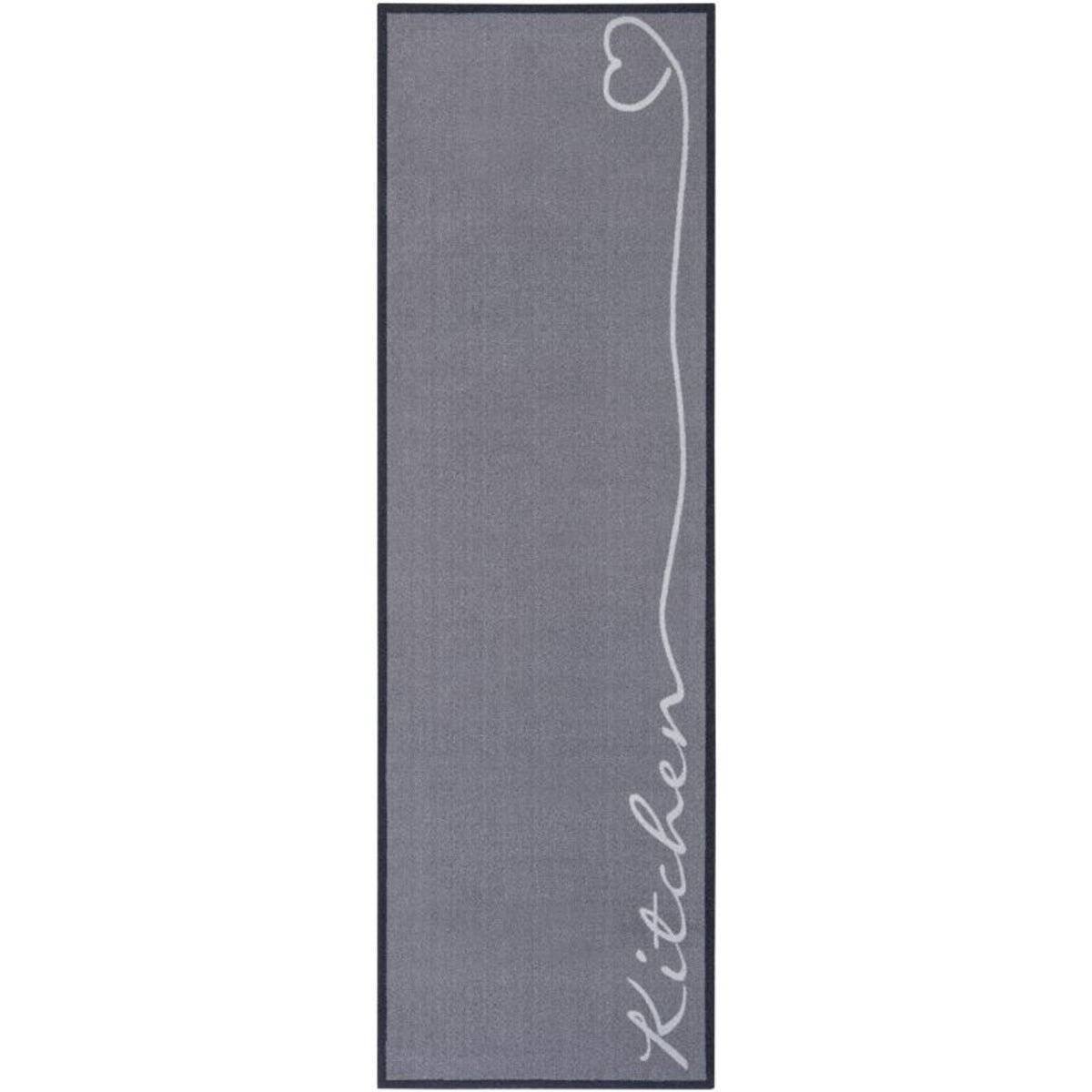 Hanse Home Grey Washable Floor Runner Rug - 50 x 150cm