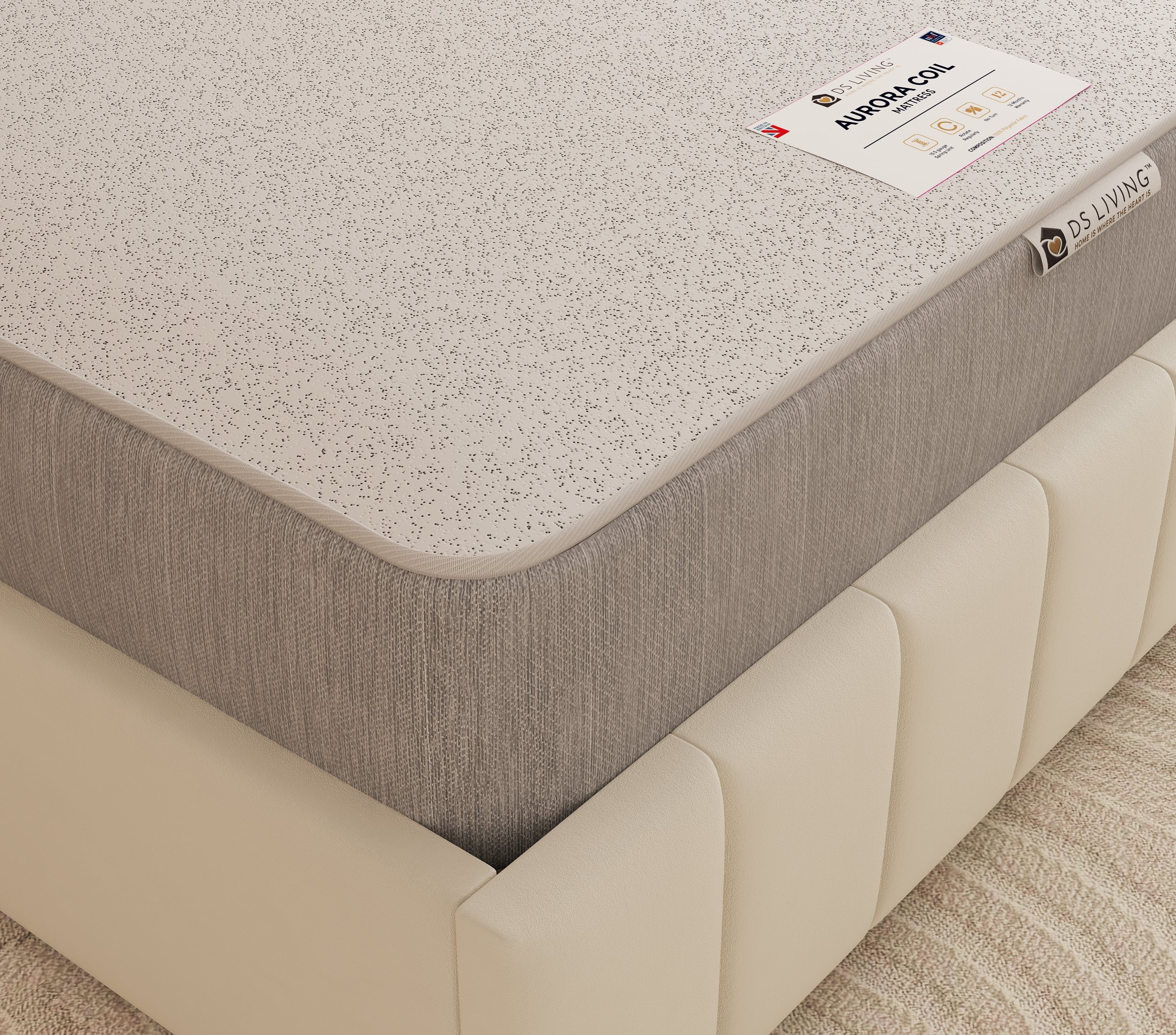 DS Living Premium Comfort Firm Feel Open Coil Spring Mattress - Super King