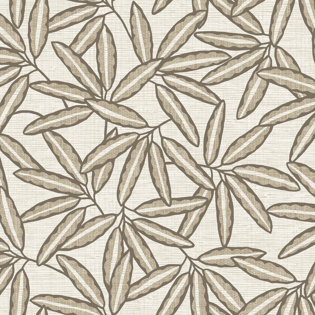 Belgravia Leaf Textured Vinyl Wallpaper - Cream