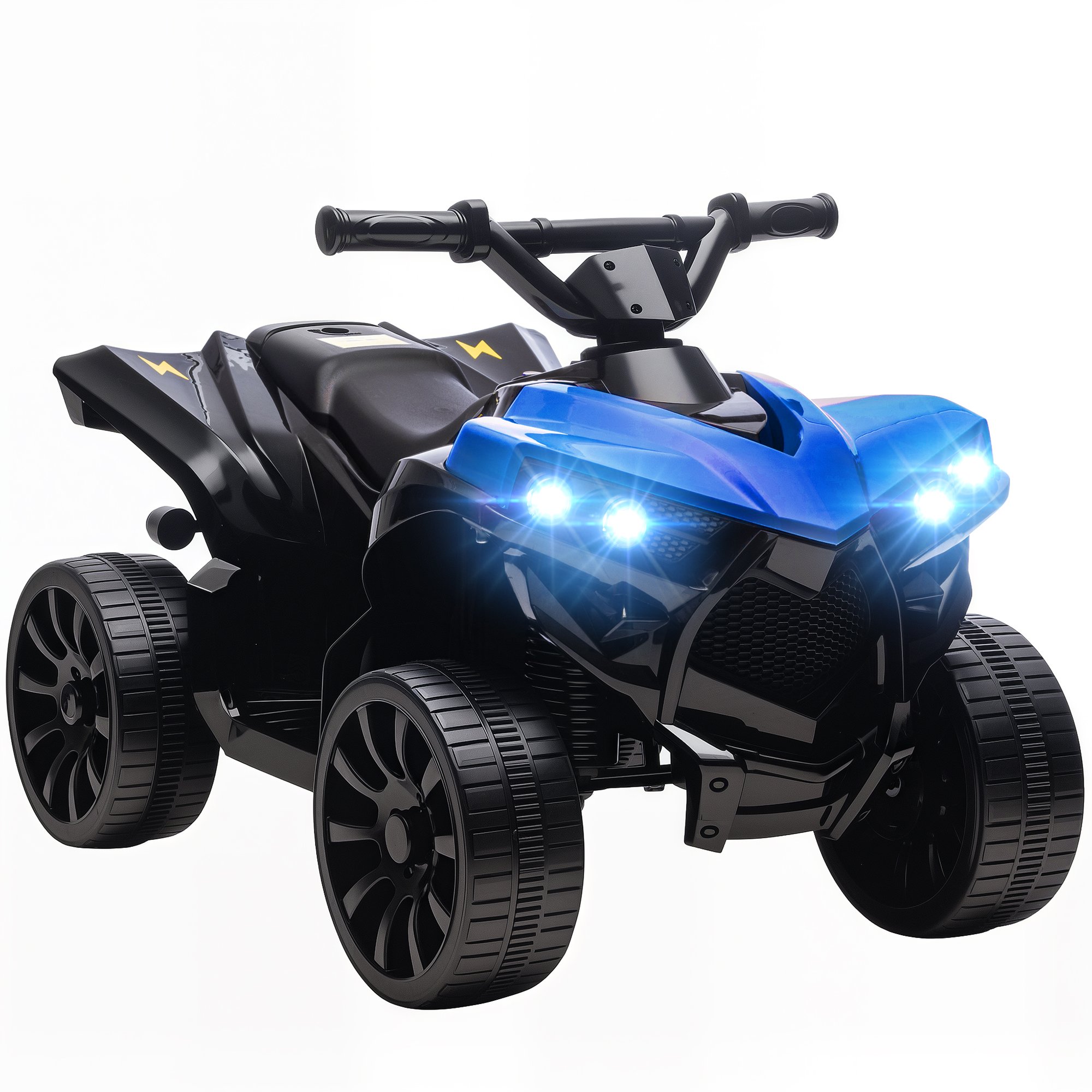 AIYAPLAY 6V 18-56 Months Music LED Ride on Quad Bike – Black