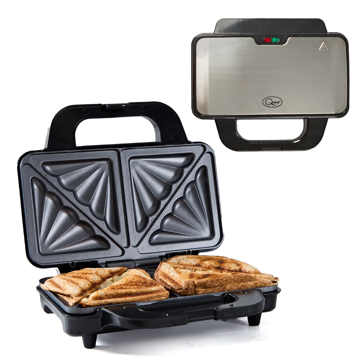 Quest Deep-Fill Sandwich Toastie Maker With Non Stick - Silver