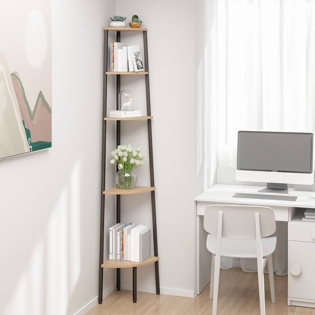 Walplus Wall Shelf - Black - 45.5 x 31.5 x 180 cm