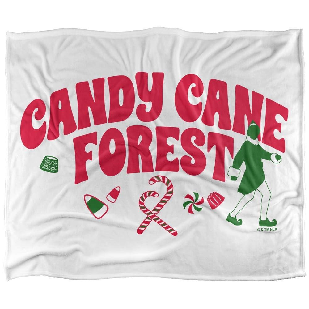 Elf Candy Cane Forest Blanket - 152cm x 127cm