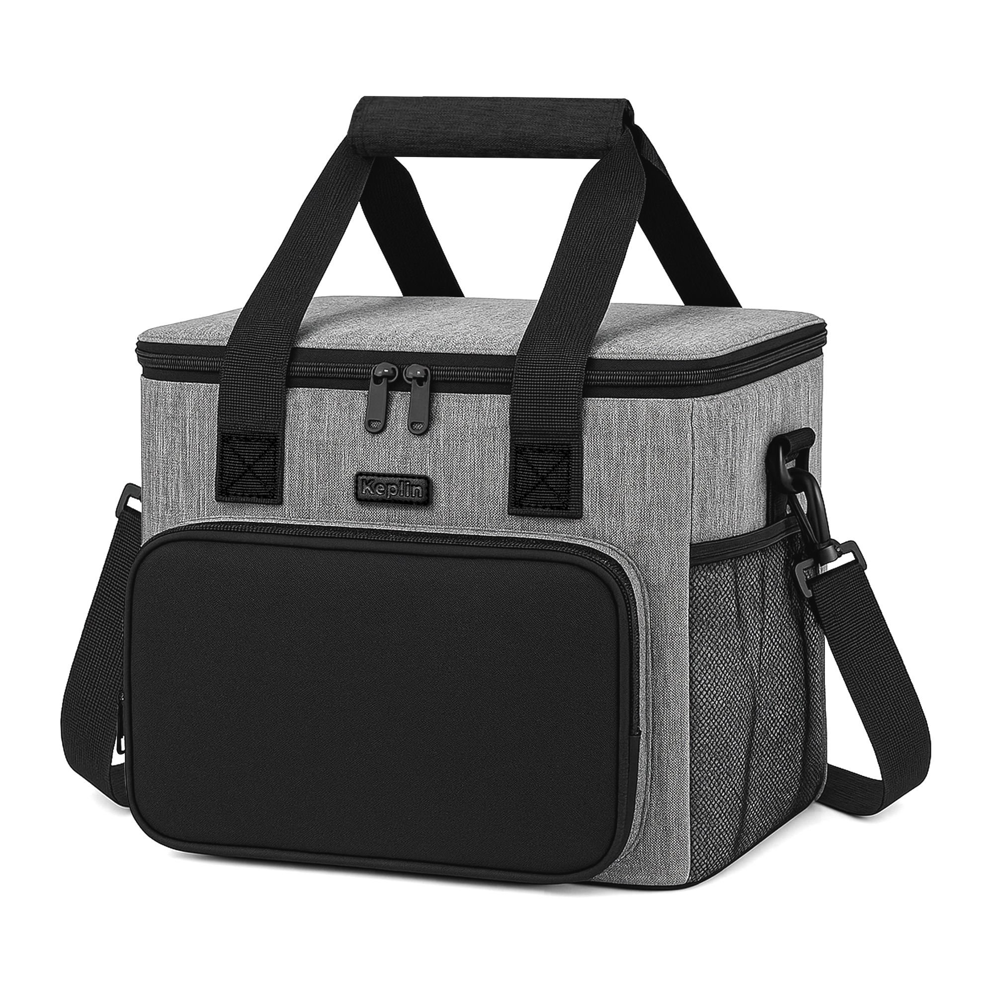Keplin 8.5L Insulated Oxford Fabric Cooler Bag - Grey & Black