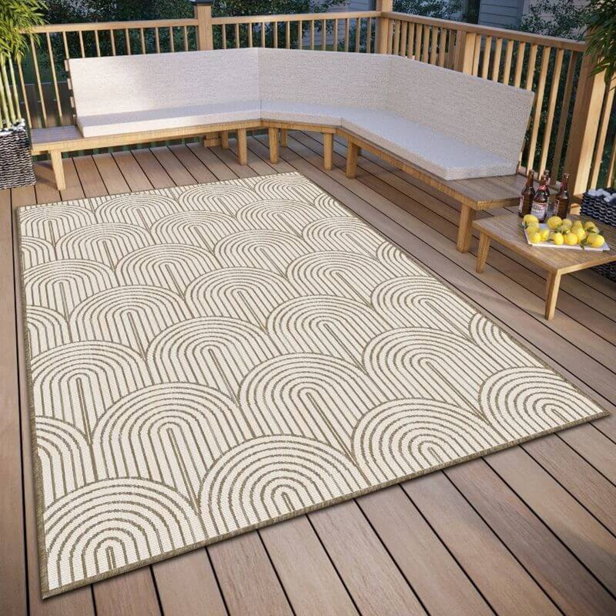 Hanse Home Beige Indoor Outdoor Pangli Reversible Flatweave Rug - 120 x 170cm