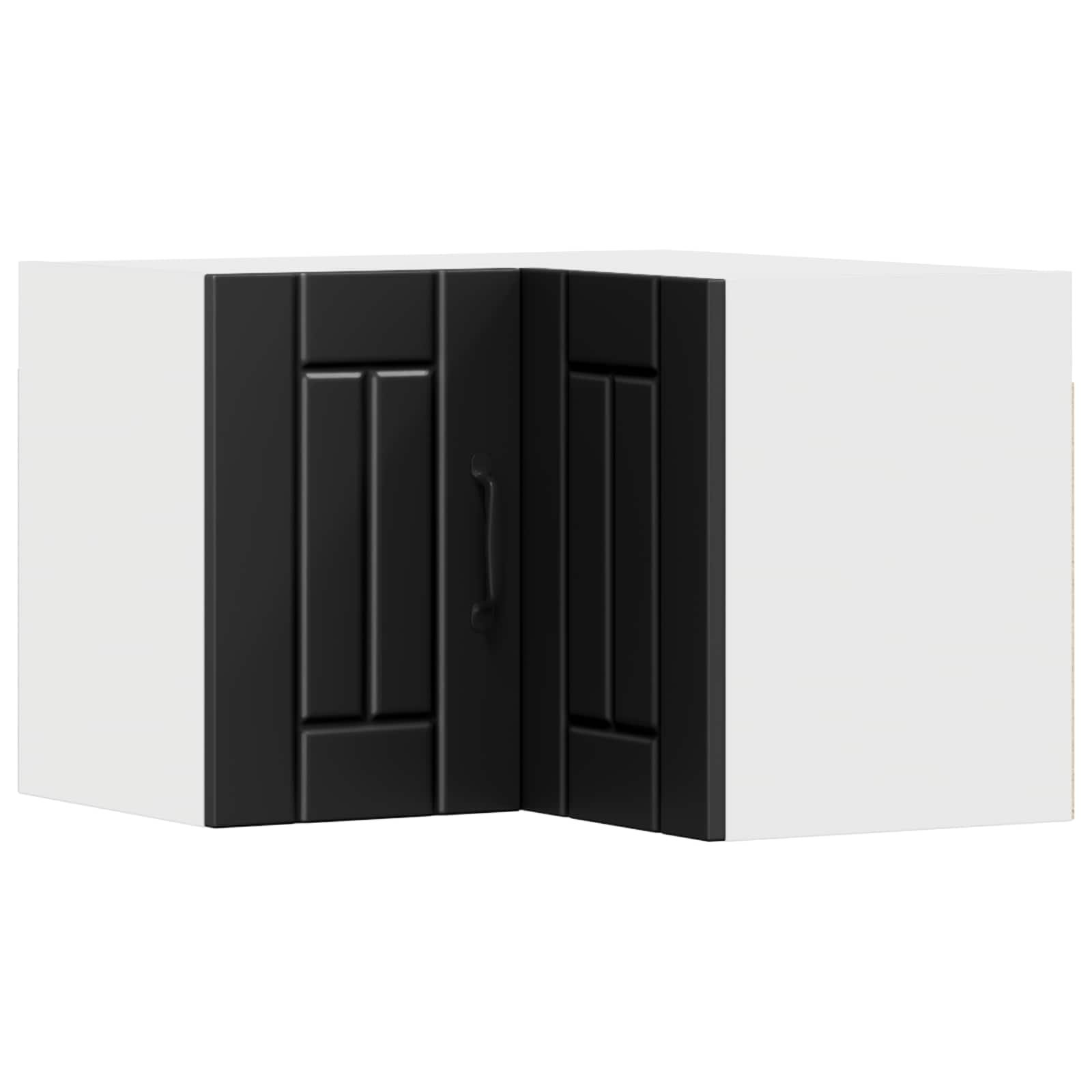 Walplus 2 Door Engineered Wood Storage Cabinet - Black - 57 x 57 x 40 cm