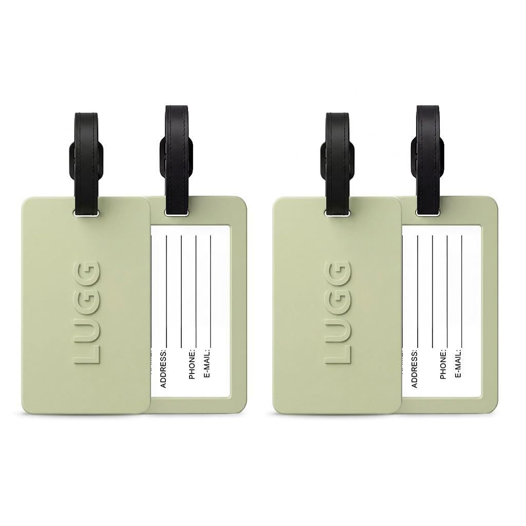 Lugg Flexible PVC Luggage Tags - Pack of 2 - Sage Green