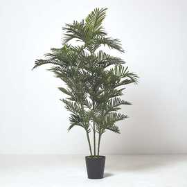 Homescapes Real-Touch Polyfibre Multi-Stem Palm Tree in Pot - Green