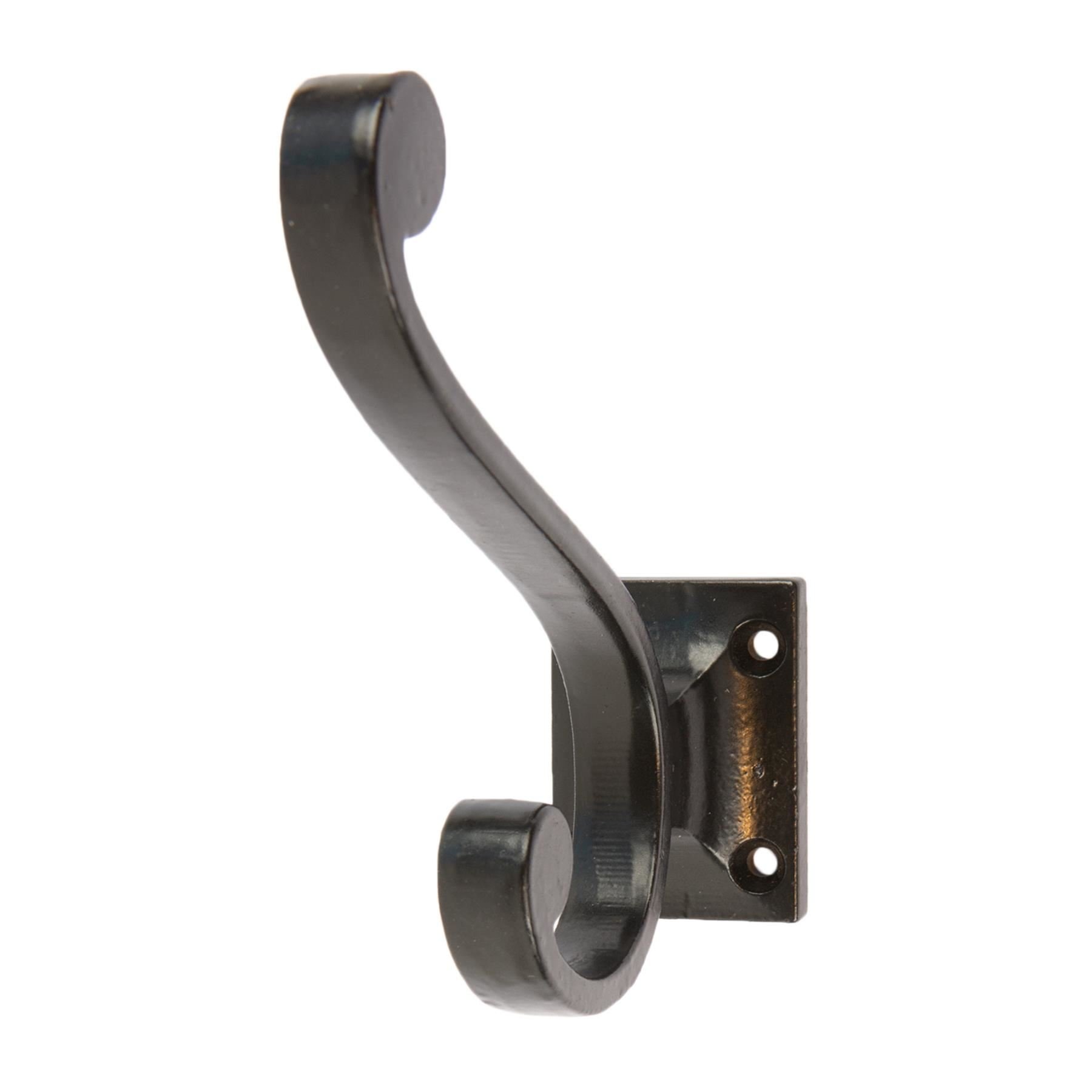 Hammer & Tongs Square Back Hat & Coat Hook - Black