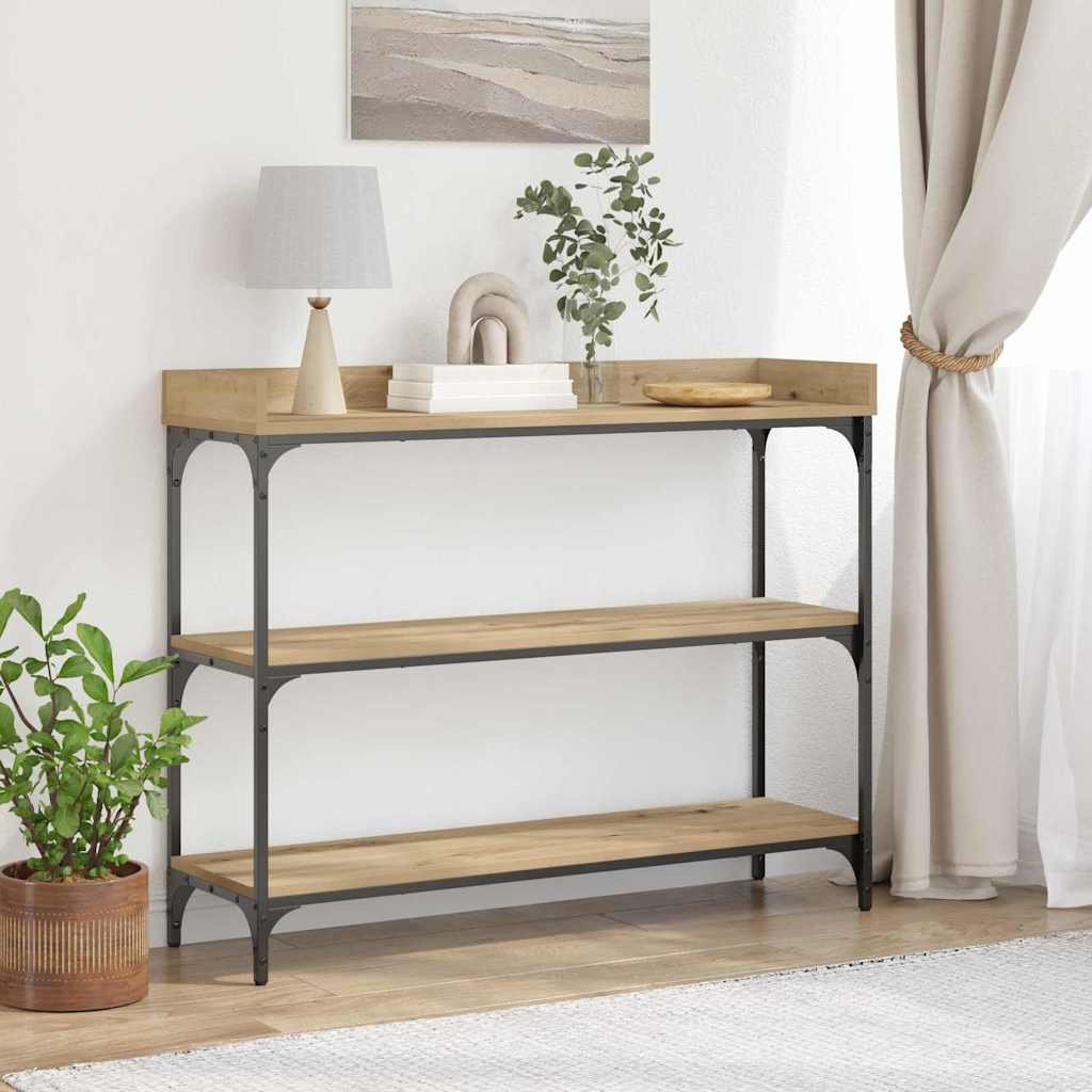 Walplus Engineered Wood Console Table - Artisan Oak - 100 x 30 x 80 cm