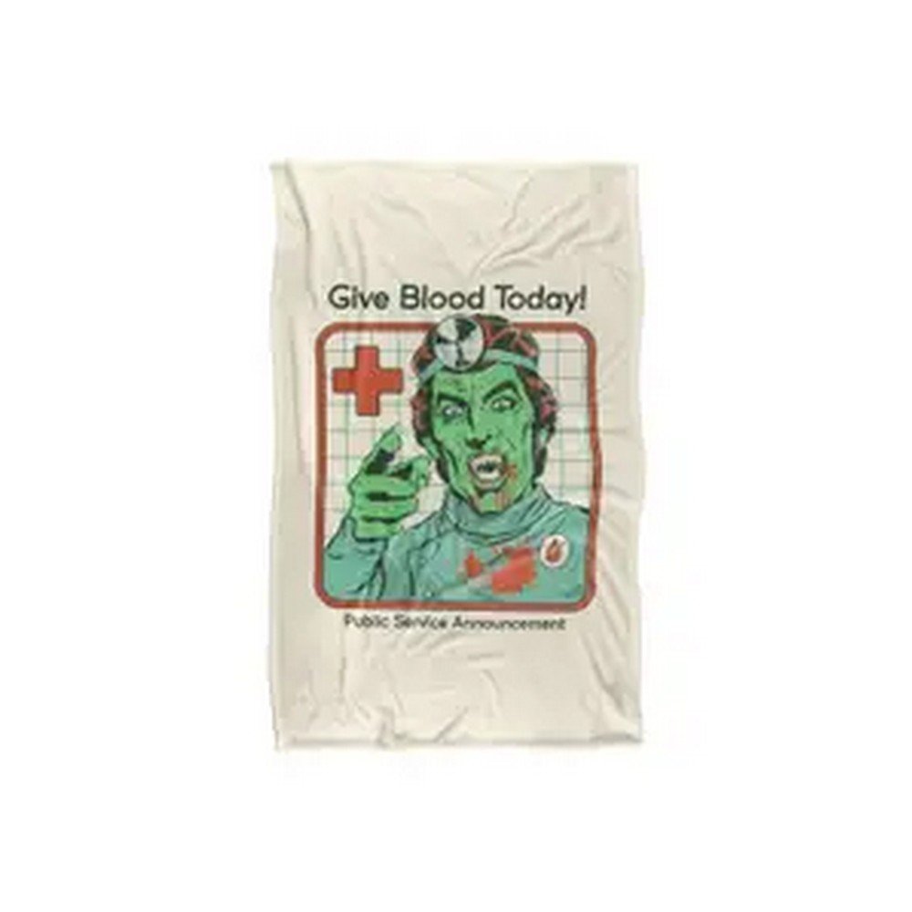 Steven Rhodes Give Blood Today Soft Touch Blanket - 152cm x 127cm