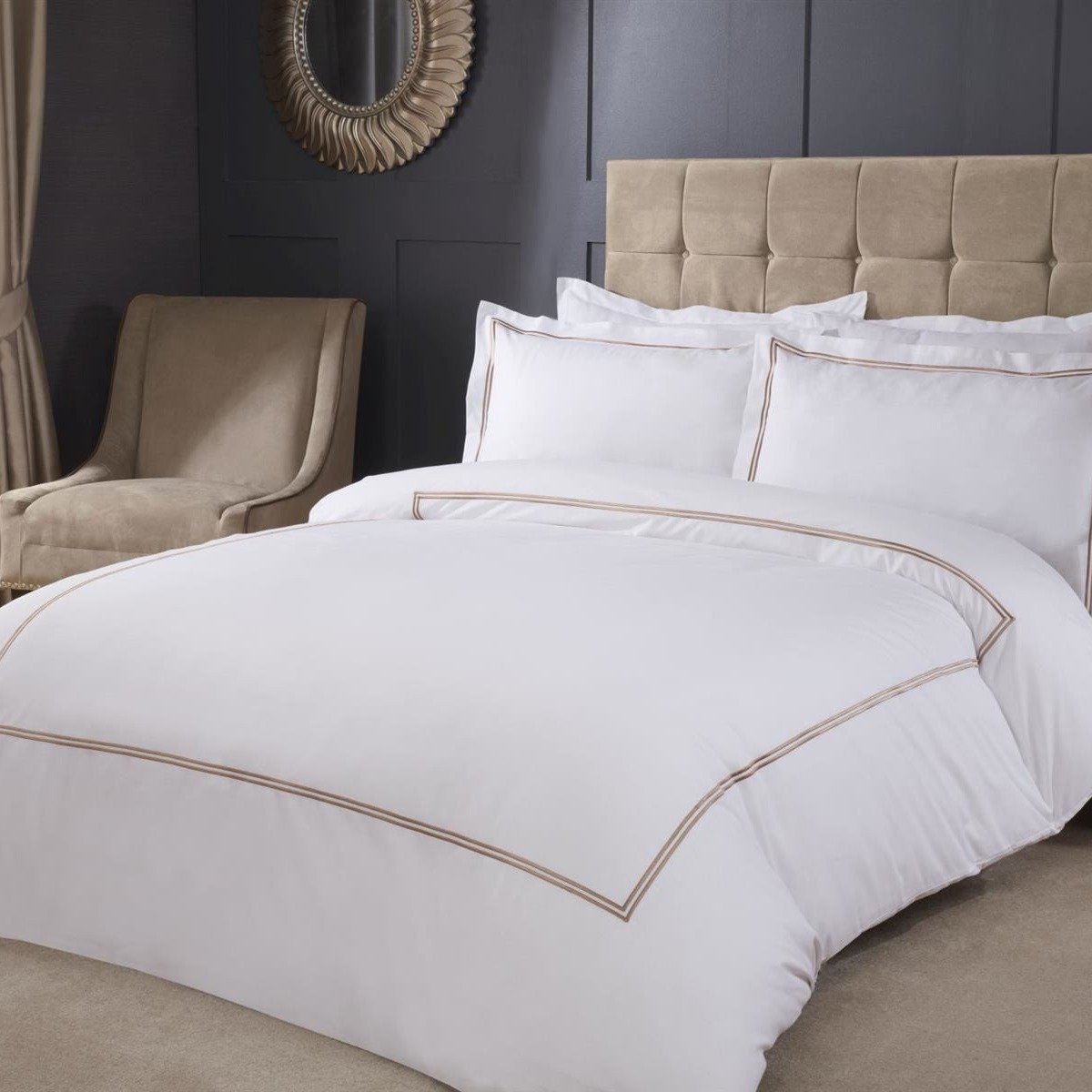 Emma Barclay Mayfair Taupe Duvet Cover Set - Double