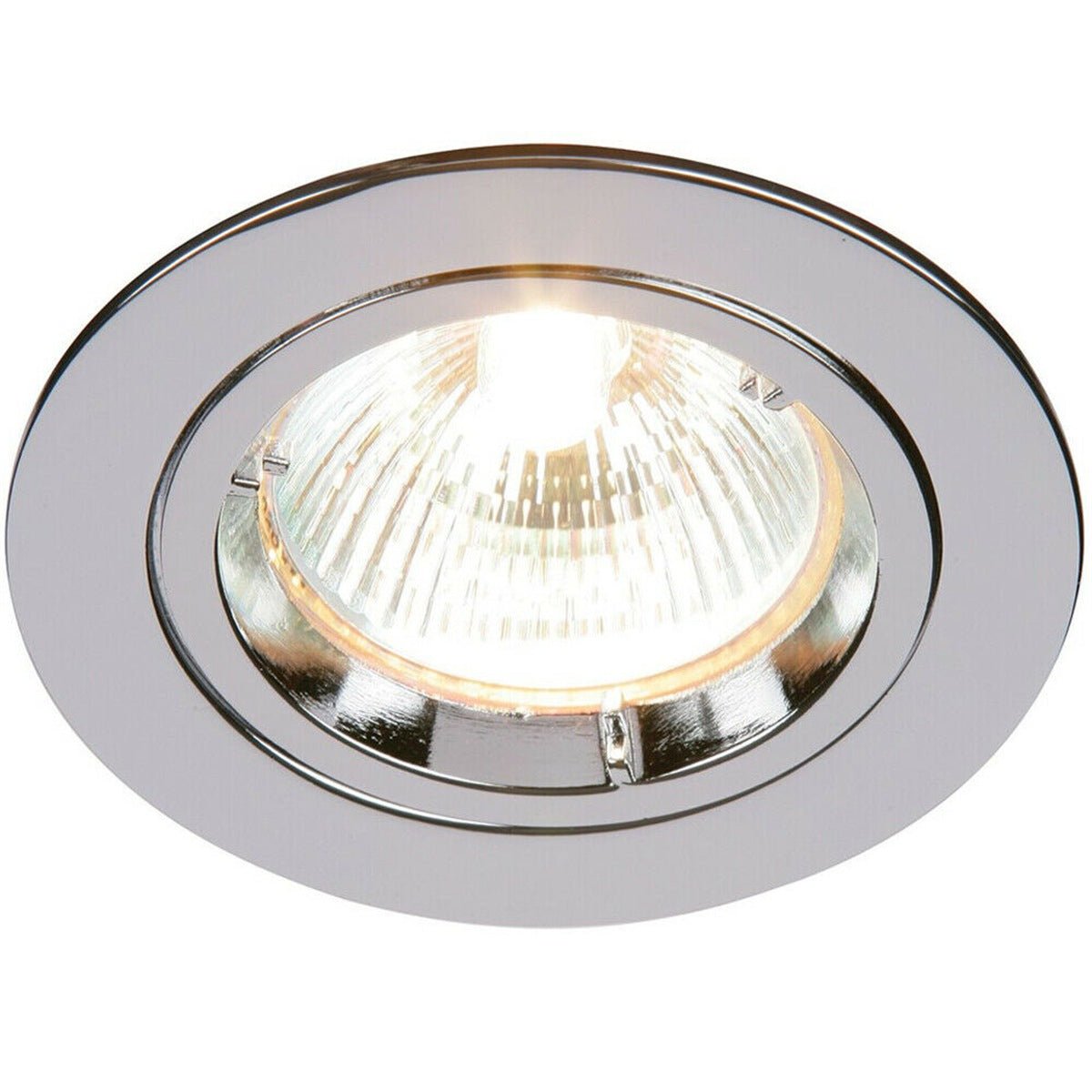 Loops Direct Die Cast Aluminium Recessed Ceiling Downlight - Chrome