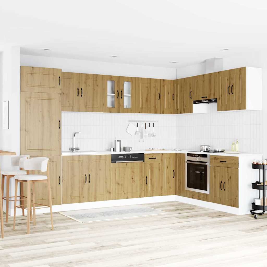 Walplus 2 Door Rectangular Storage Cabinet - Artisan Oak - 80 x 46 x 81.5 cm