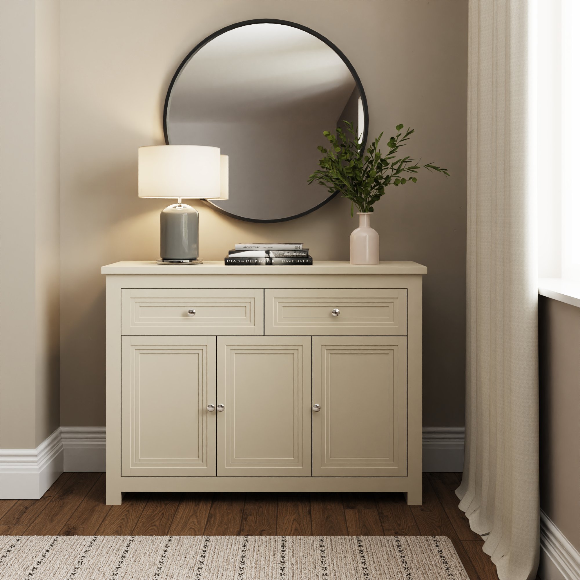 GFW Oakley Large Sideboard - Stone
