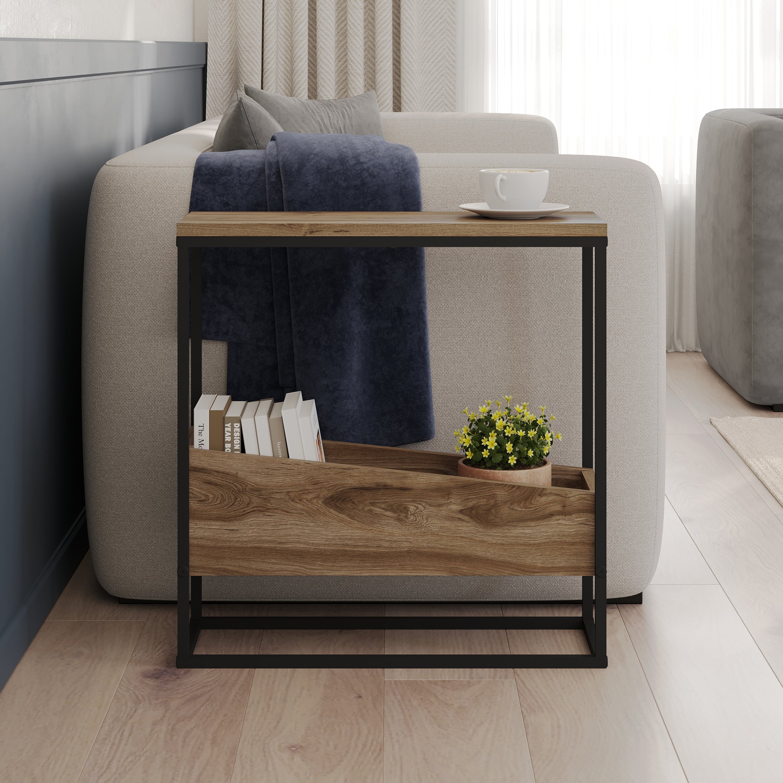 Decortie Lido Side Table - Oak Effect