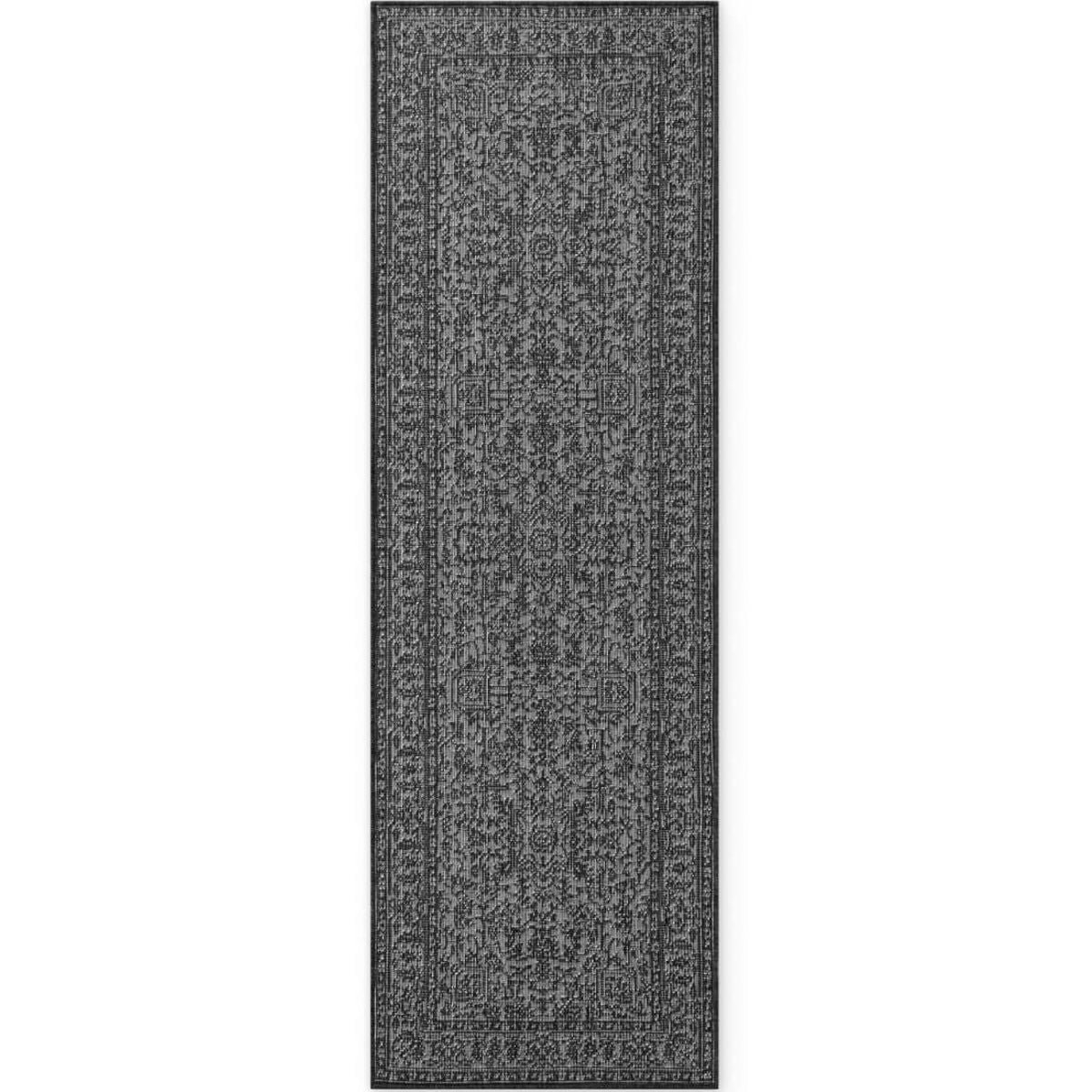 Hanse Home Black Kona Indoor Outdoor Reversible Runner Rug - 80 x 250cm
