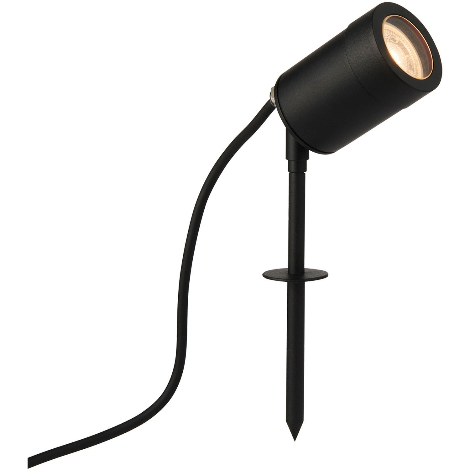 Loops Direct 6.3cm Aluminium Alloy Ground Spike Spotlight - Satin Black