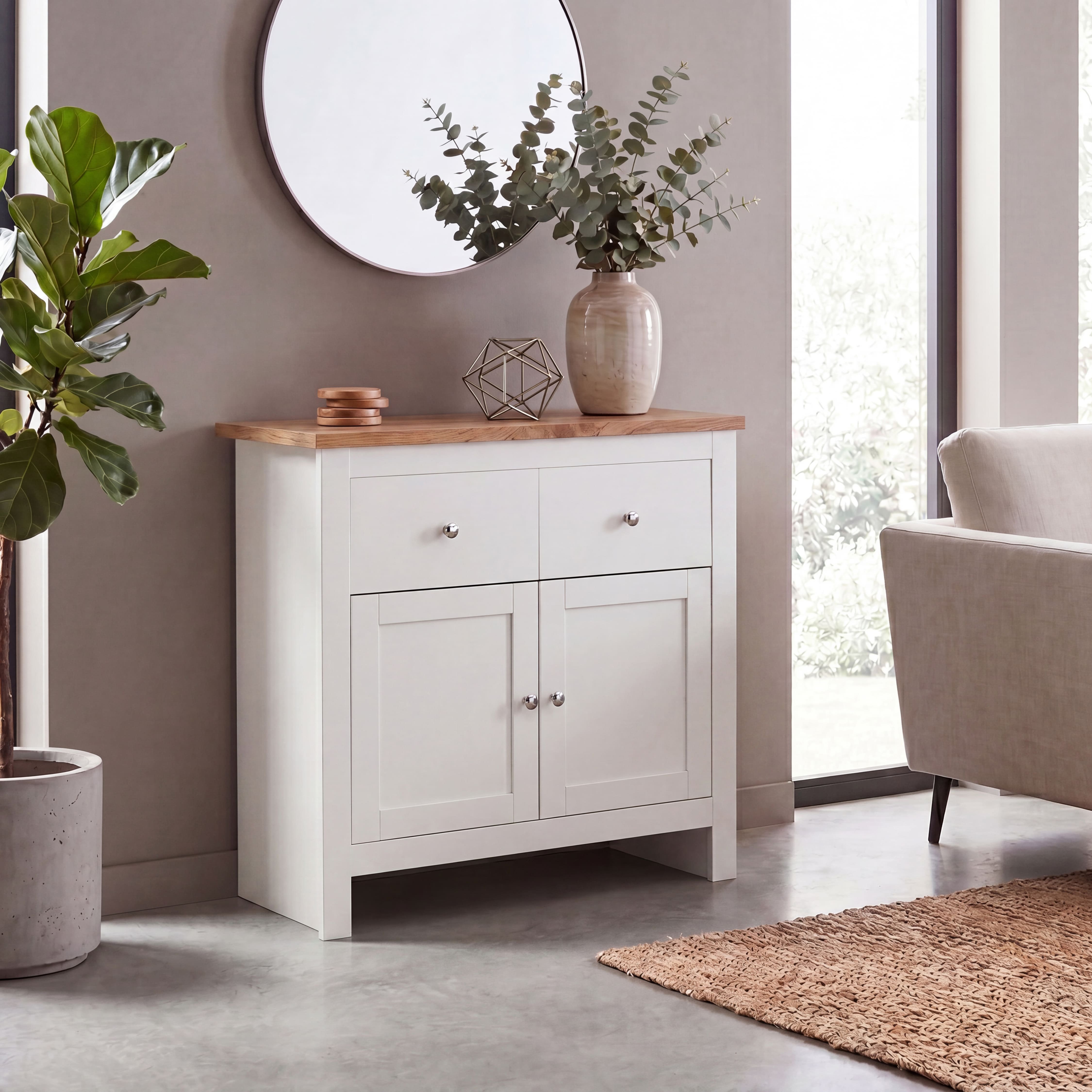 Vida Designs Arlington 2 Drawer 2 Door Sideboard - White