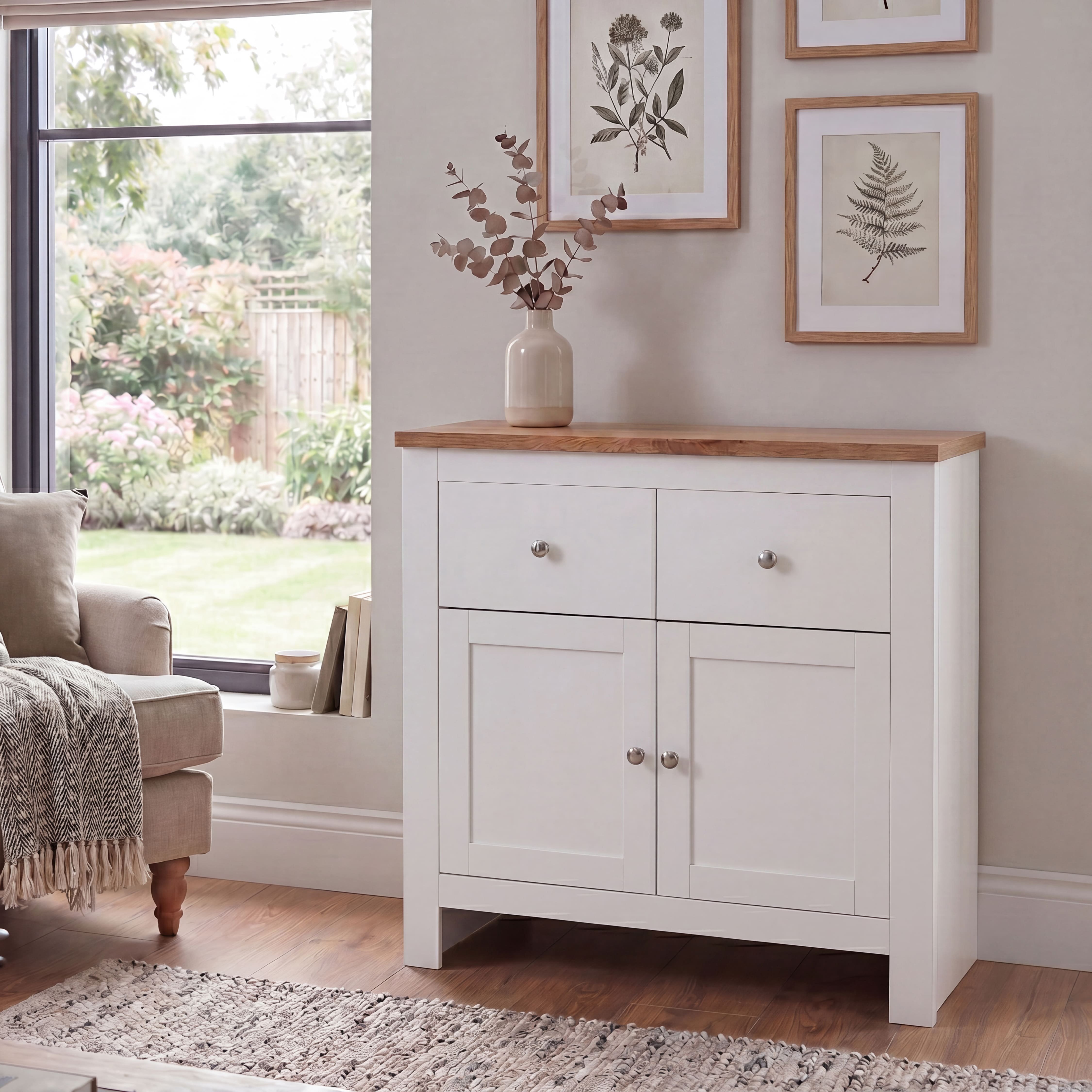 Vida Designs Arlington 2 Drawer 2 Door Sideboard - White