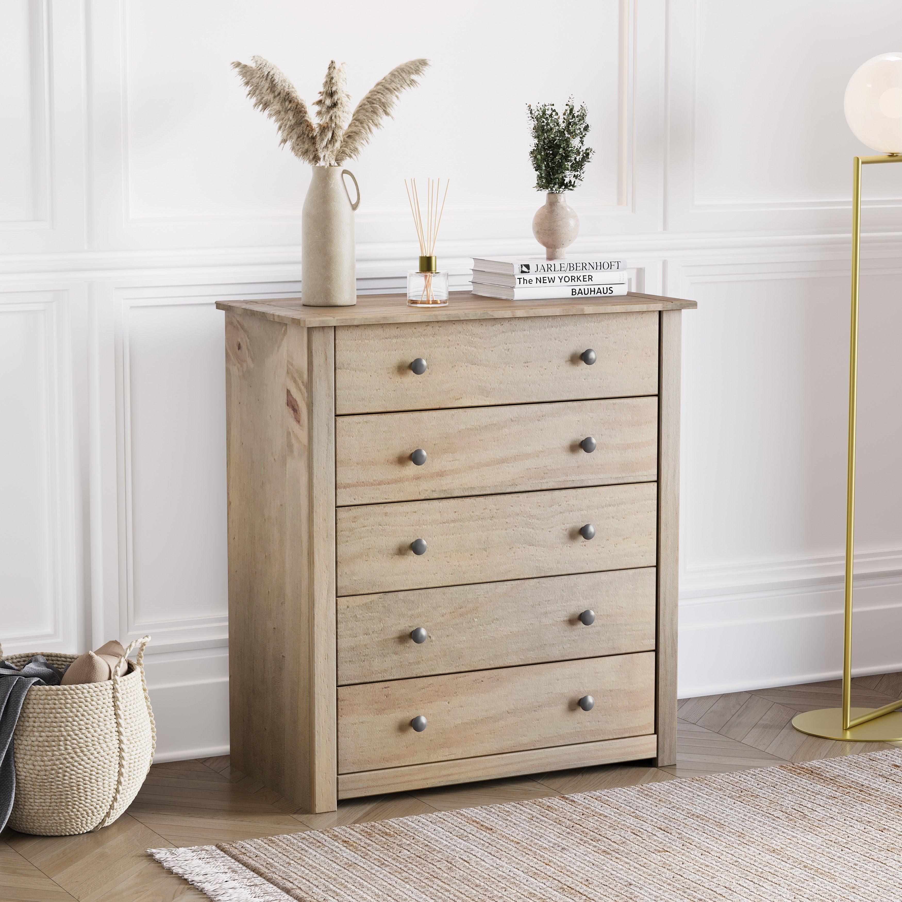 Vida Designs Panama 5 Drawer Chest